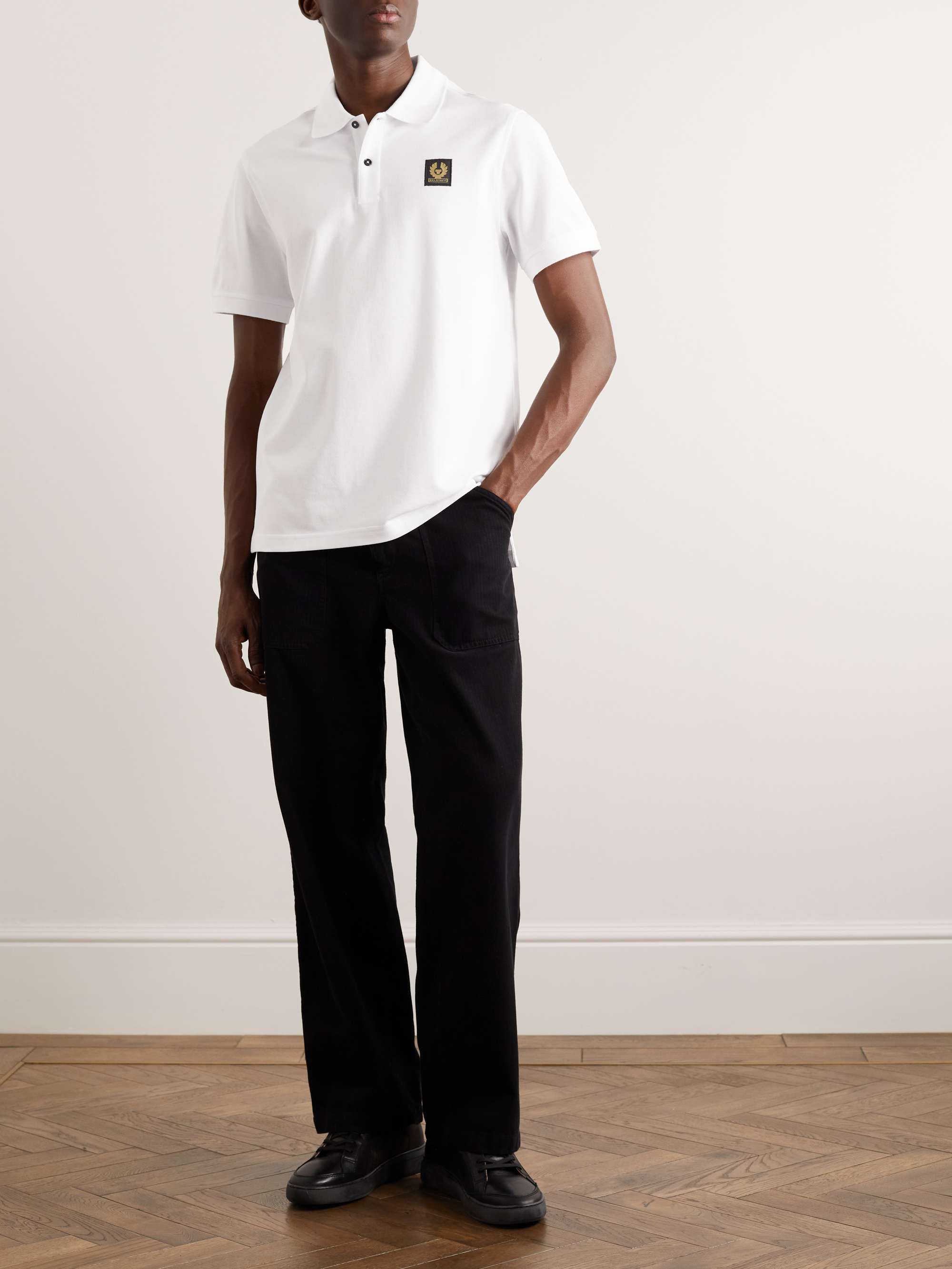 BELSTAFF Logo-Appliquéd Cotton-Piqué Polo Shirt
