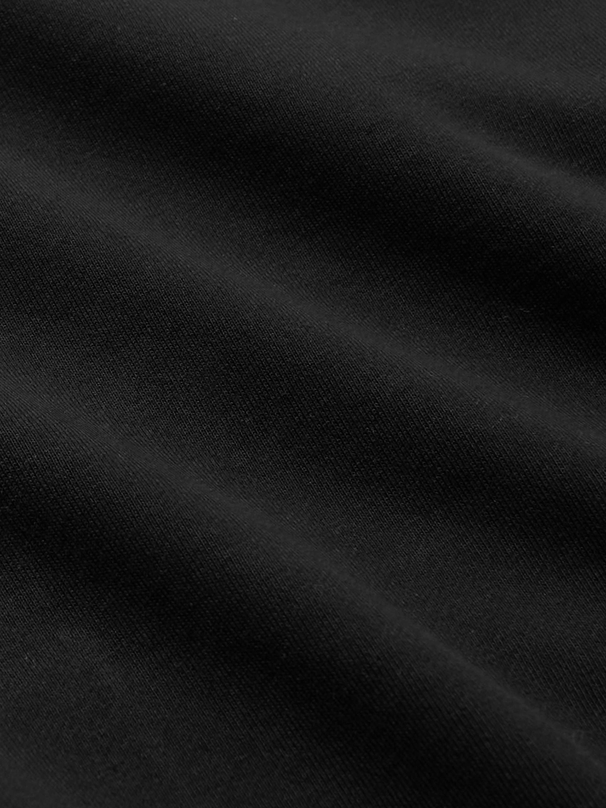 STONE ISLAND Garment-Dyed Logo-Appliquéd Cotton-Jersey Zip-Up Hoodie