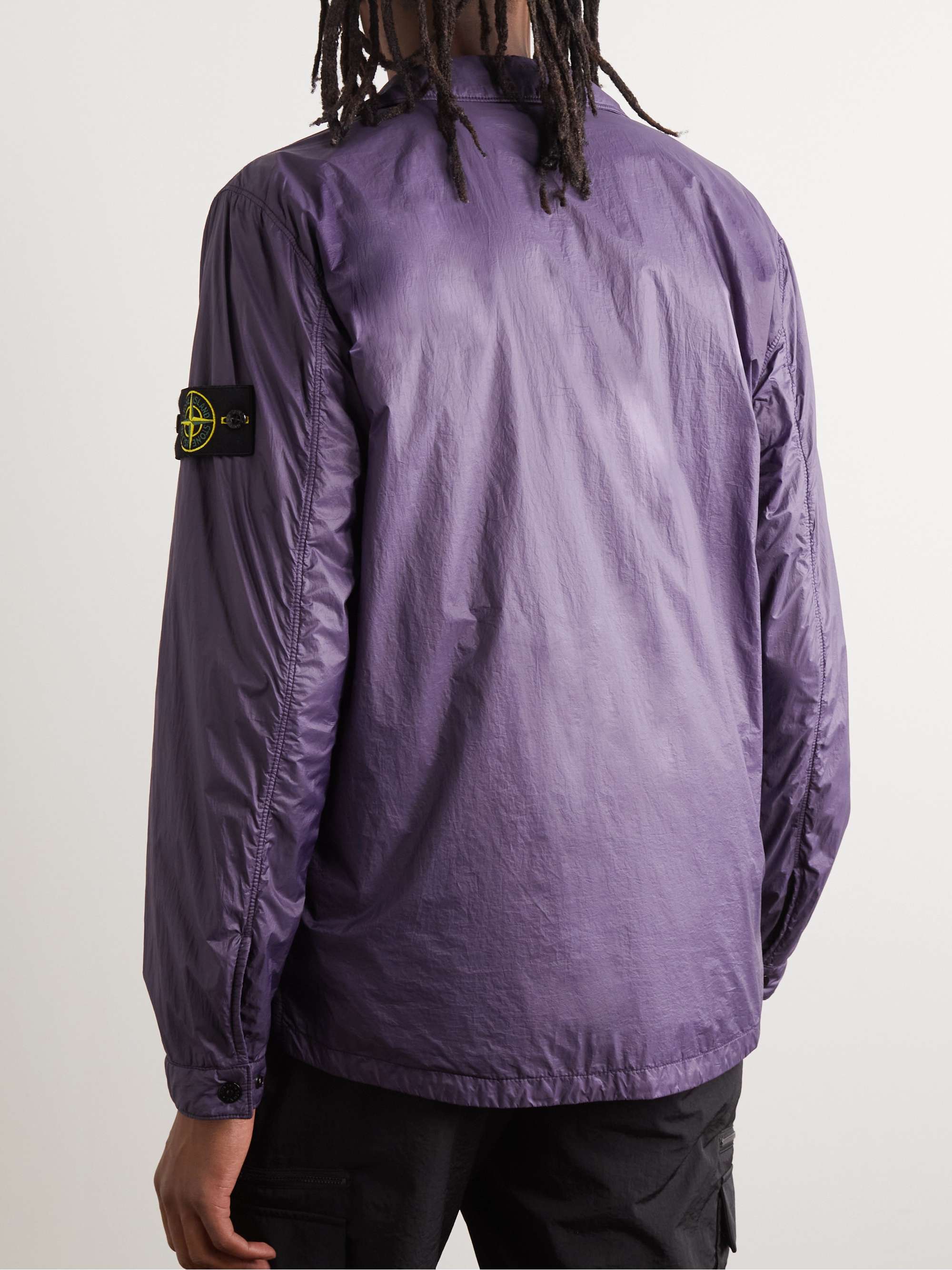 STONE ISLAND Logo-Appliquéd Padded Ripstop Overshirt