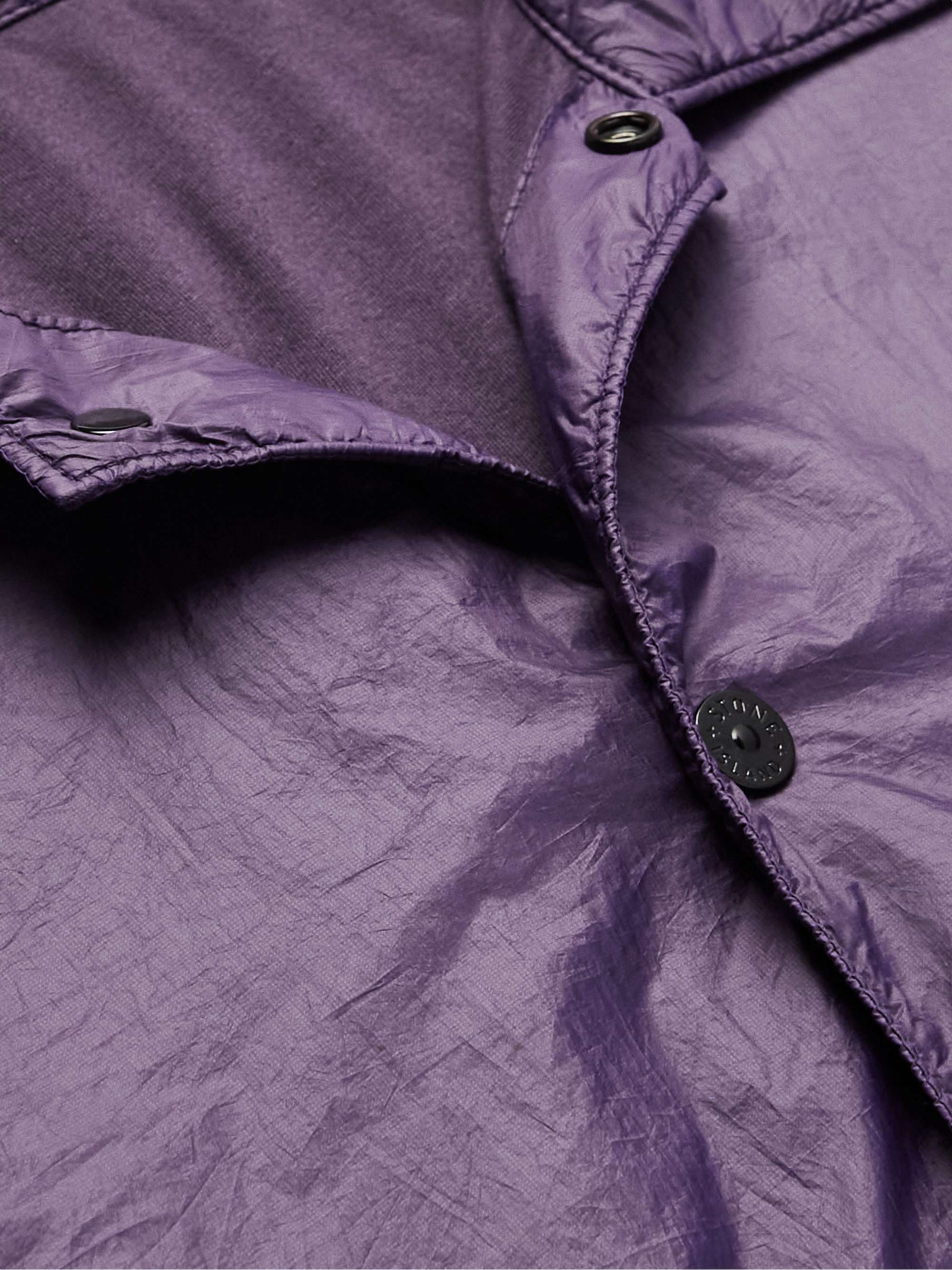 STONE ISLAND Logo-Appliquéd Padded Ripstop Overshirt