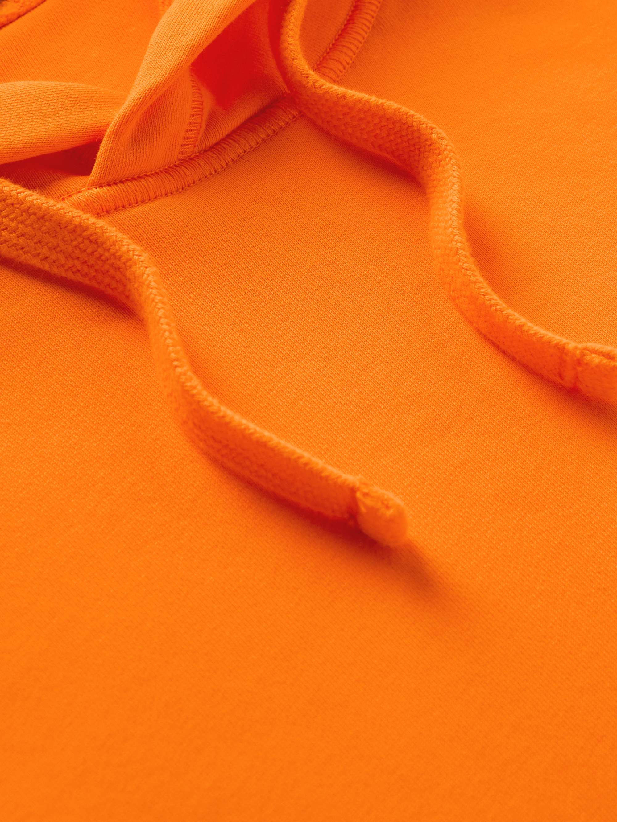 STONE ISLAND Garment-Dyed Logo-Appliquéd Cotton-Jersey Hoodie