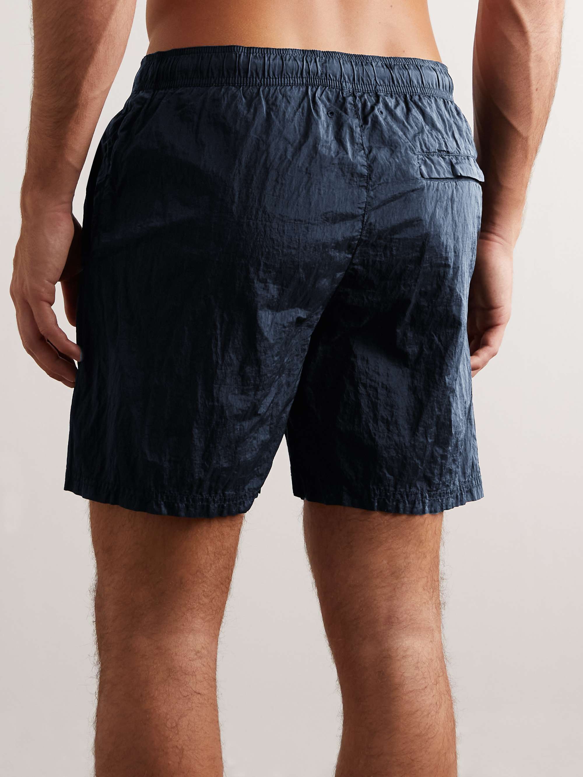 STONE ISLAND Logo-Appliquéd Straight-Leg Mid-Length Swim Shorts