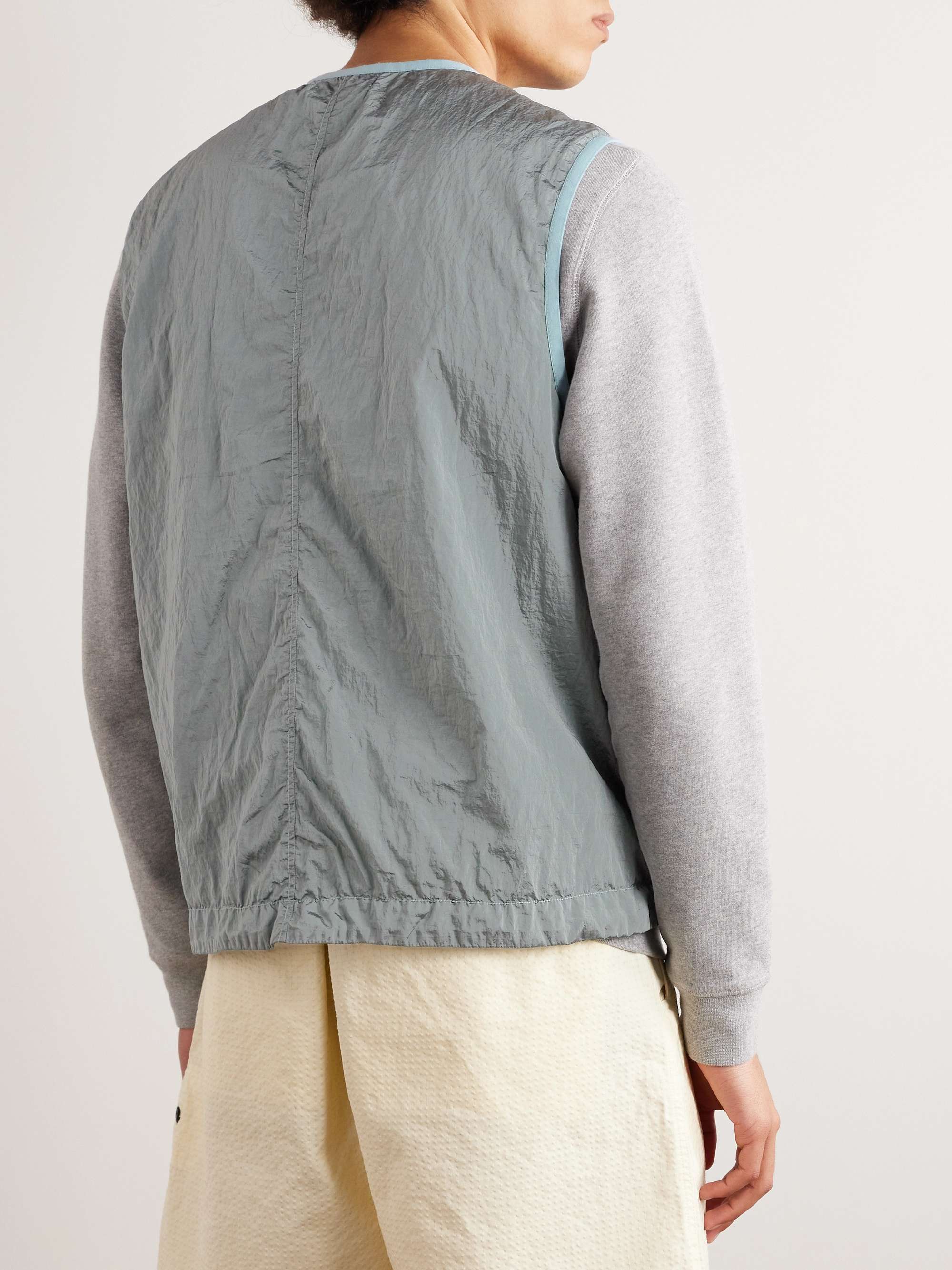 STONE ISLAND Logo-Appliquéd ECONYL® Nylon Metal Gilet