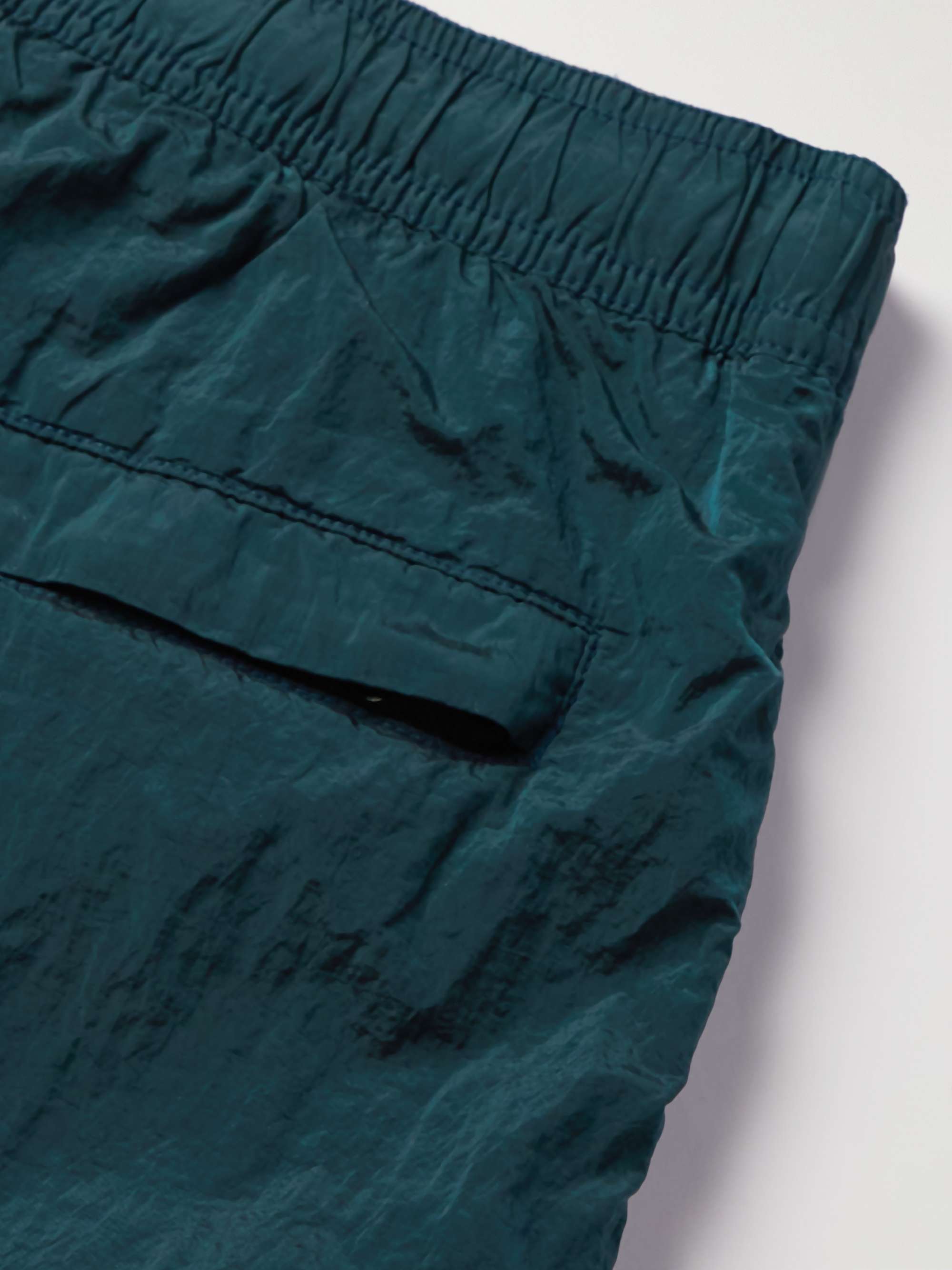 STONE ISLAND Logo-Appliquéd Straight-Leg Mid-Length Swim Shorts