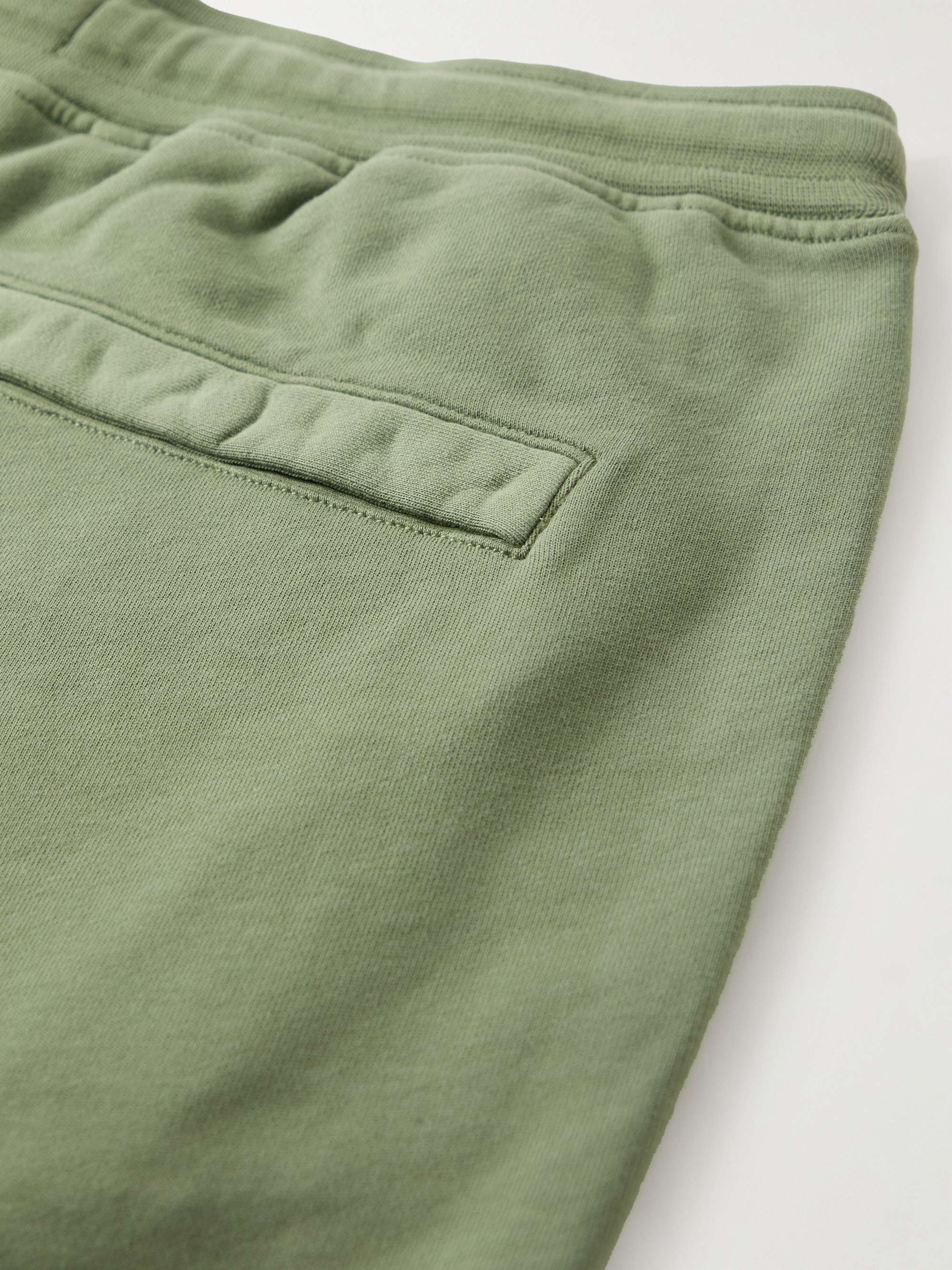 STONE ISLAND Straight-Leg Garment-Dyed Cotton-Jersey Drawstring Shorts