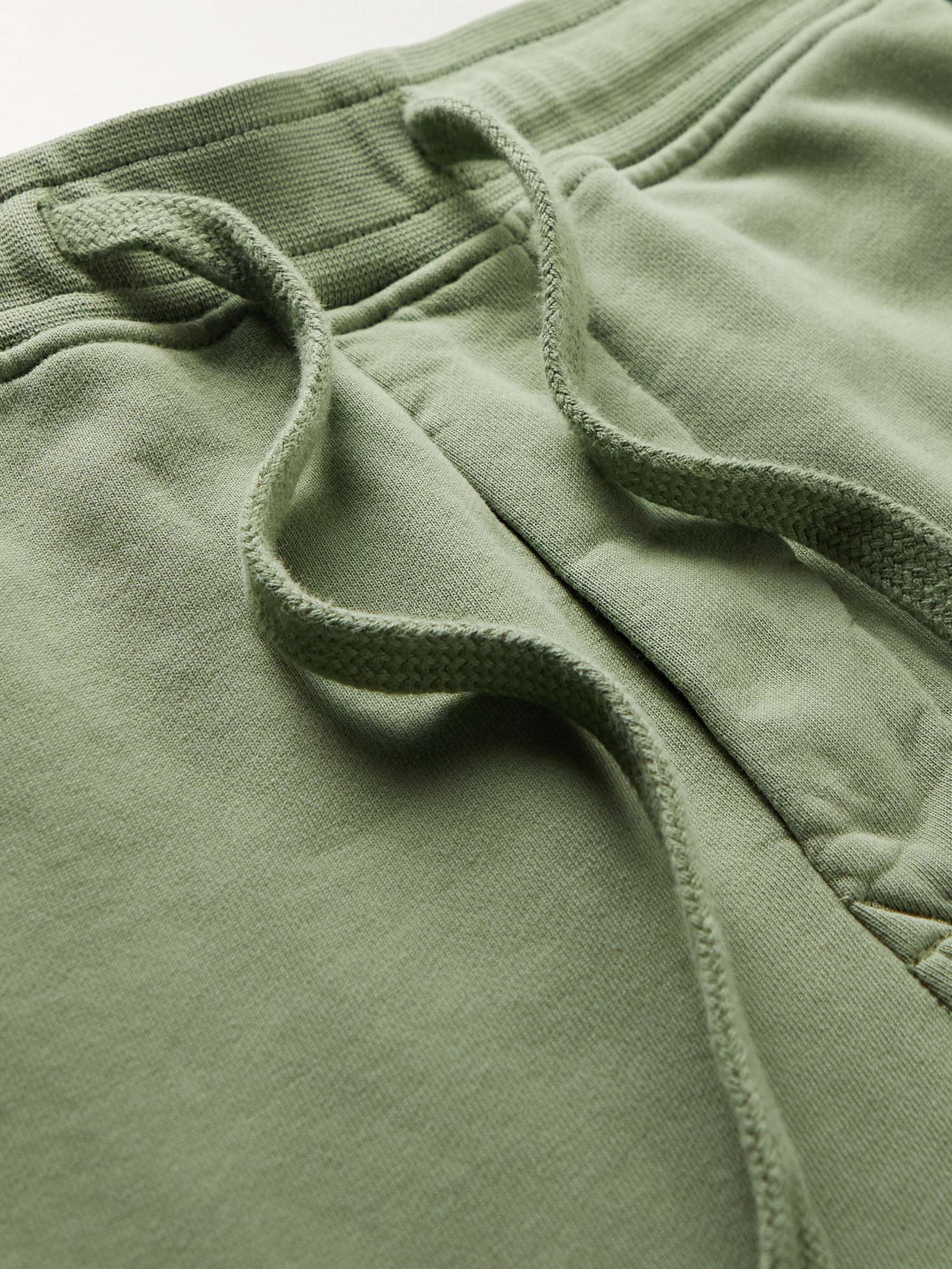 STONE ISLAND Straight-Leg Garment-Dyed Cotton-Jersey Drawstring Shorts