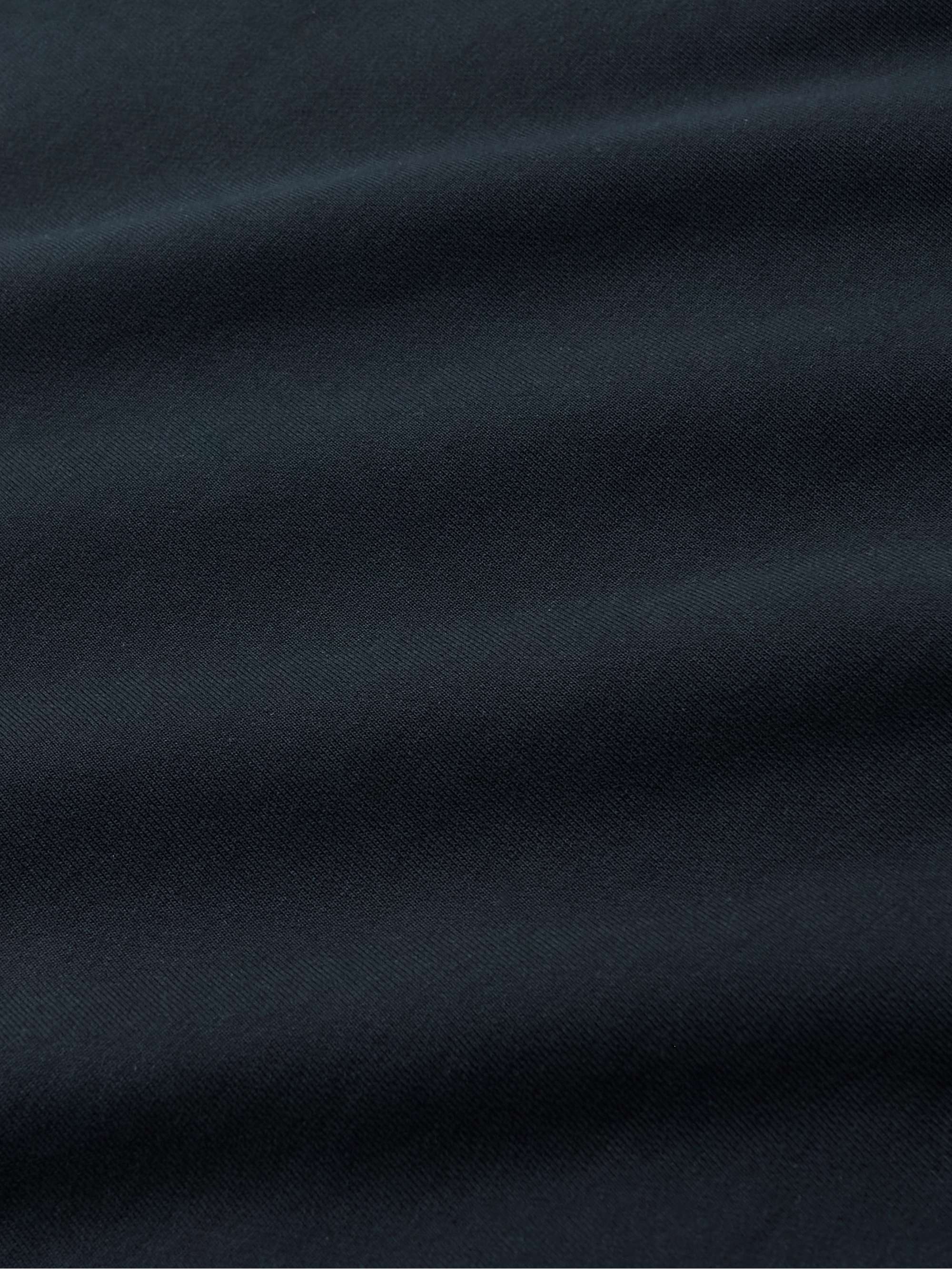 STONE ISLAND Logo-Appliquéd Garment-Dyed Cotton-Jersey Sweatshirt