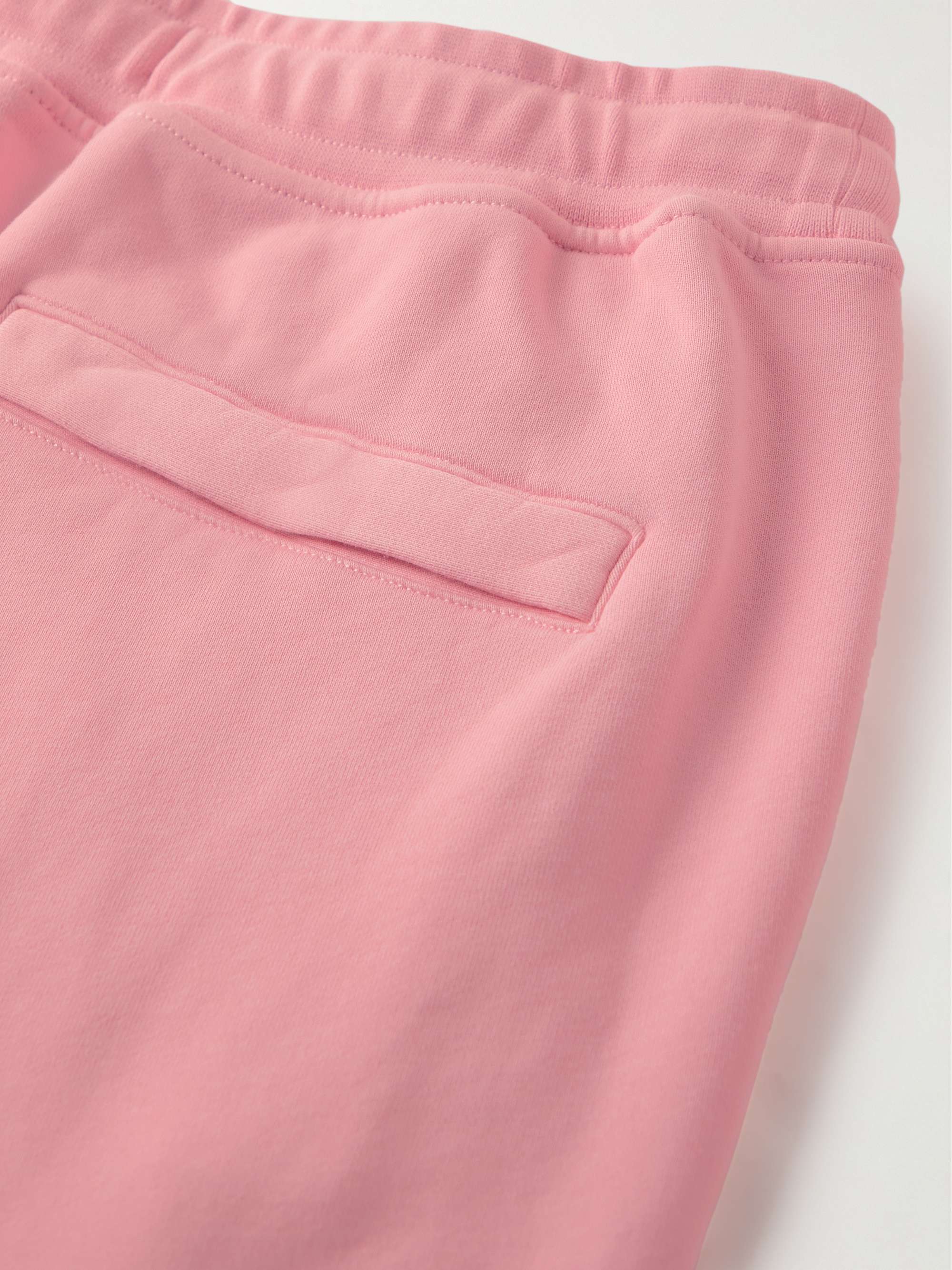STONE ISLAND Tapered Logo-Appliquéd Garment-Dyed Cotton-Jersey Sweatpants