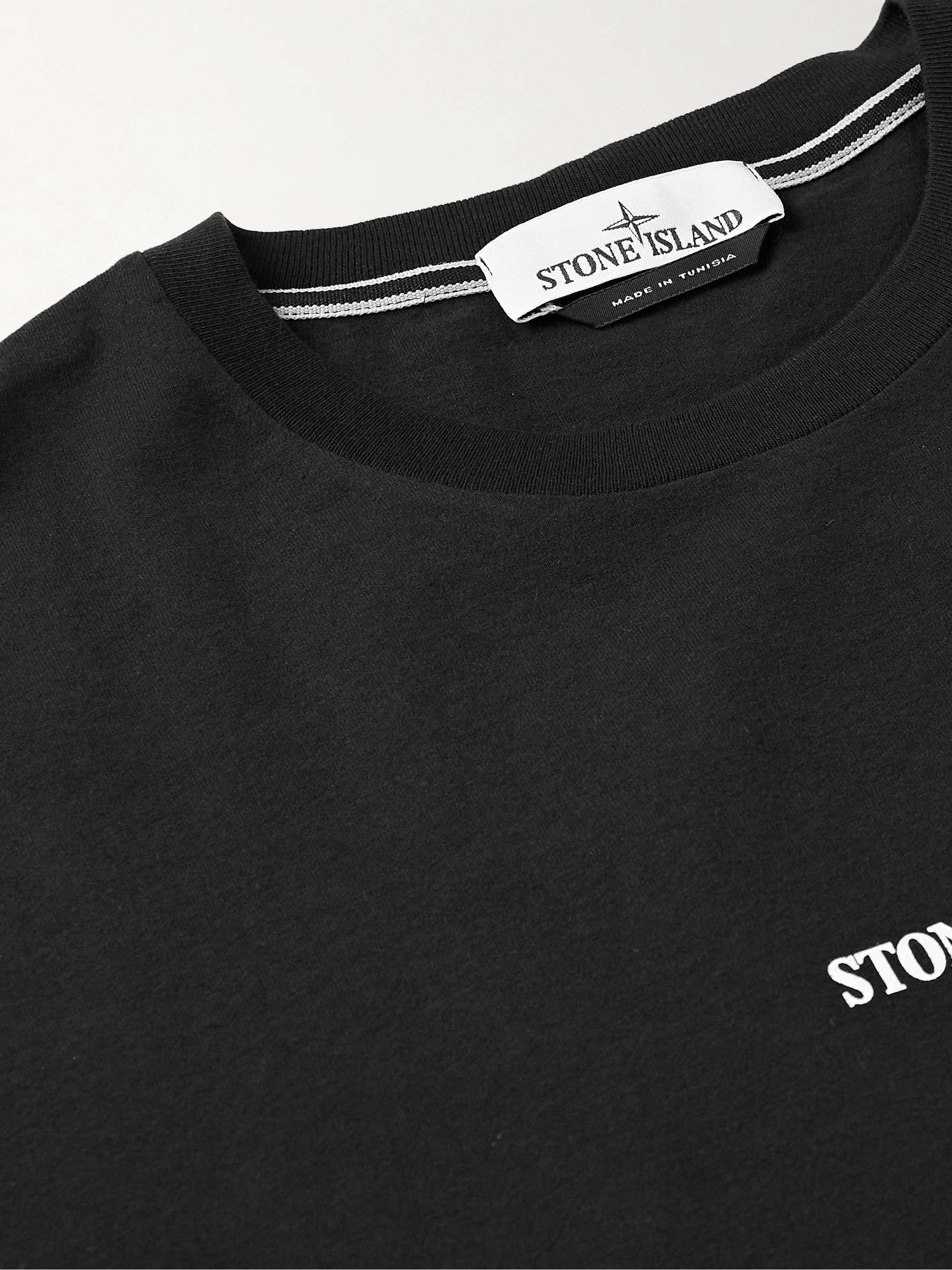 STONE ISLAND Archivo Logo-Print Cotton-Jersey T-Shirt