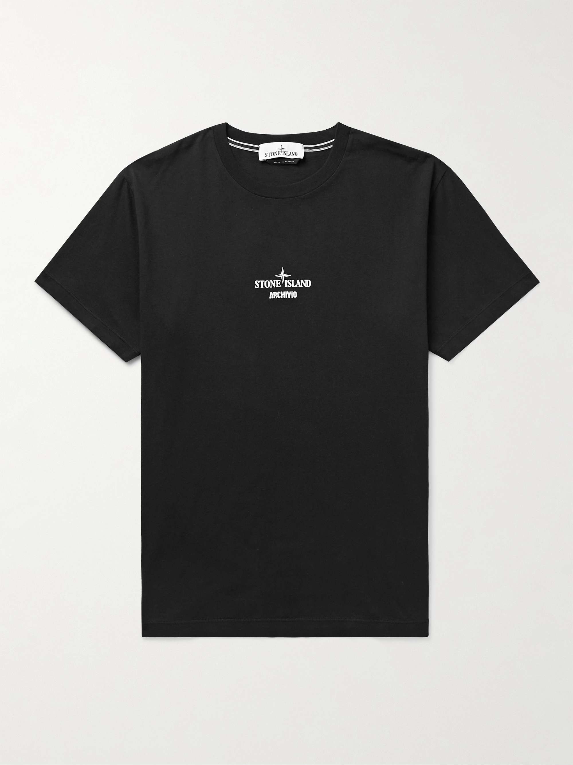 STONE ISLAND Archivo Logo-Print Cotton-Jersey T-Shirt