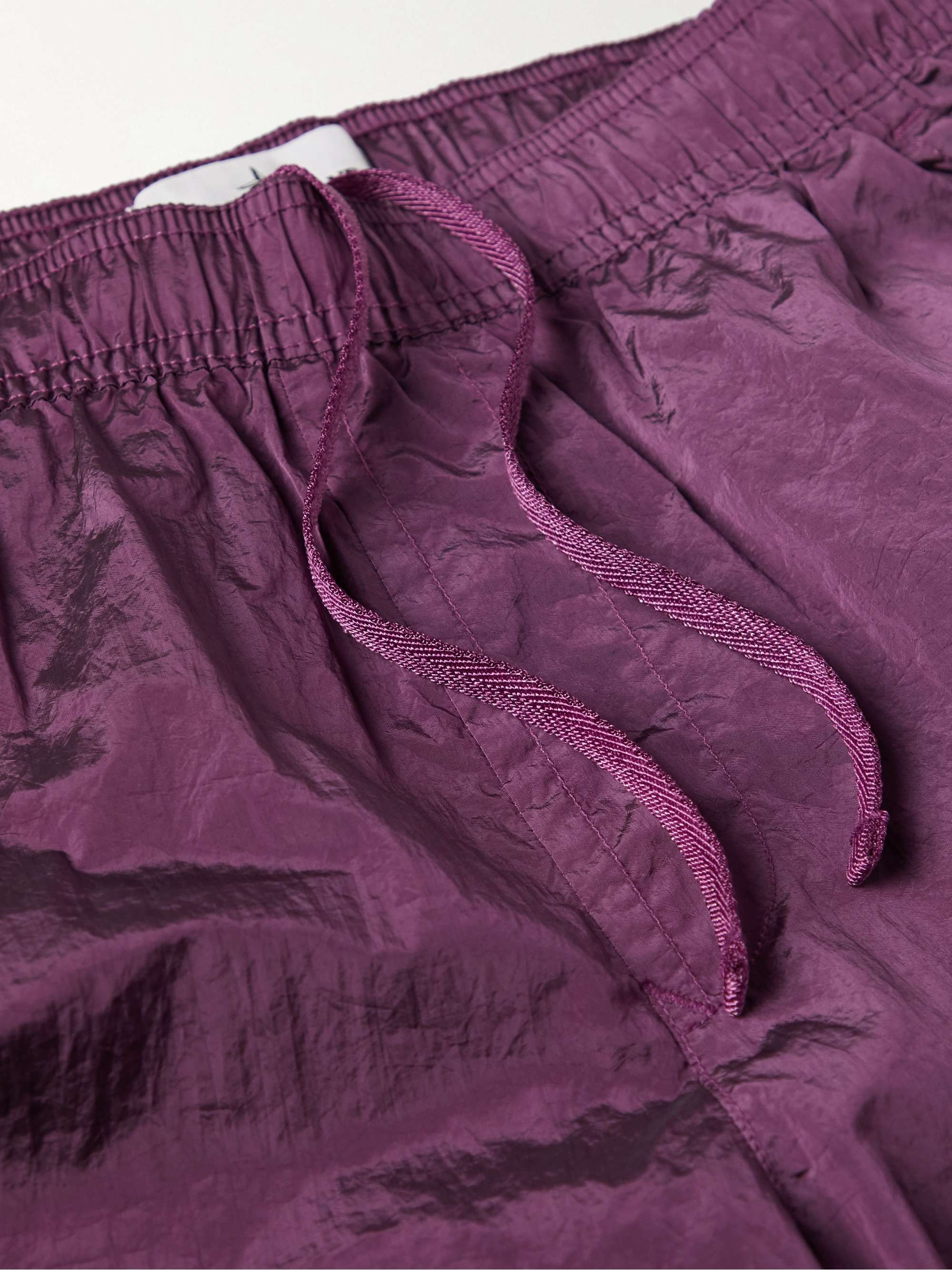 STONE ISLAND Logo-Appliquéd Straight-Leg Mid-Length Swim Shorts