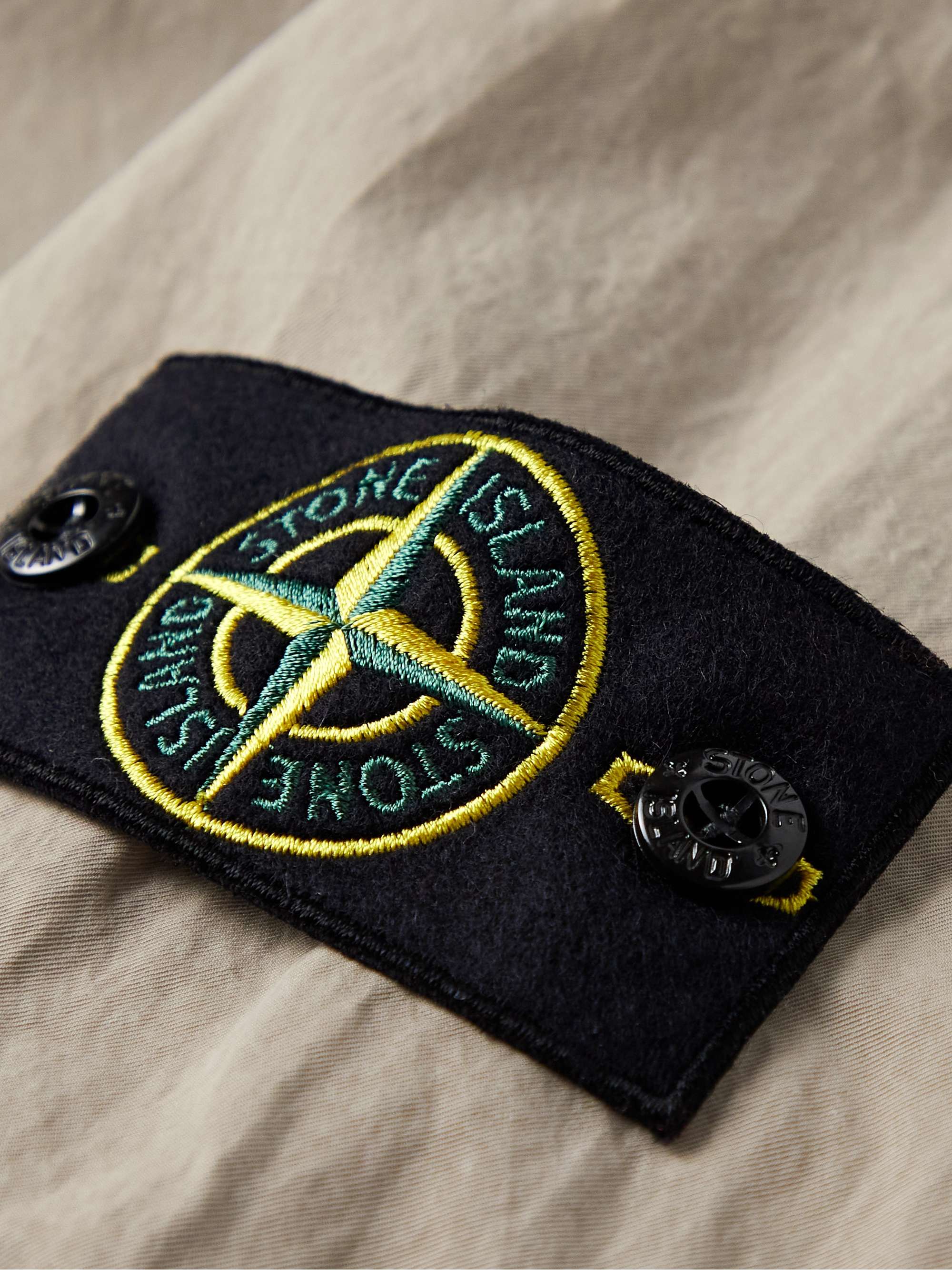 STONE ISLAND Logo-Appliquéd Twill Shirt Jacket