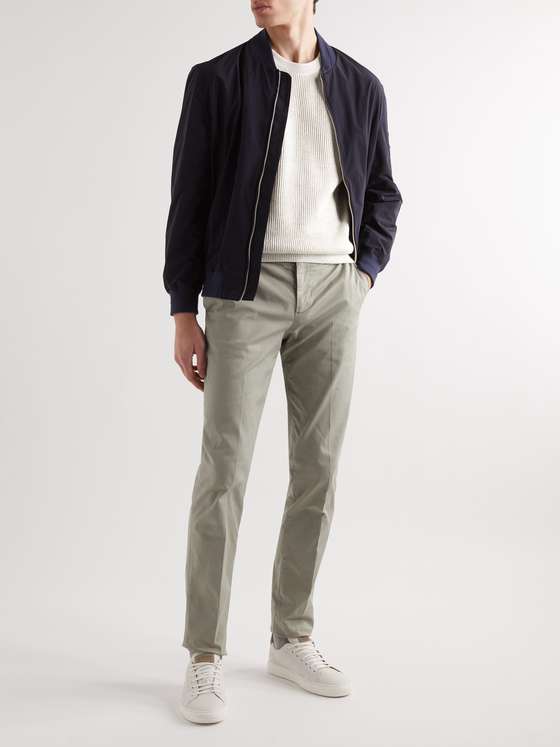 BRUNELLO CUCINELLI Ribbed Cotton and Linen-Blend Sweater | MR PORTER