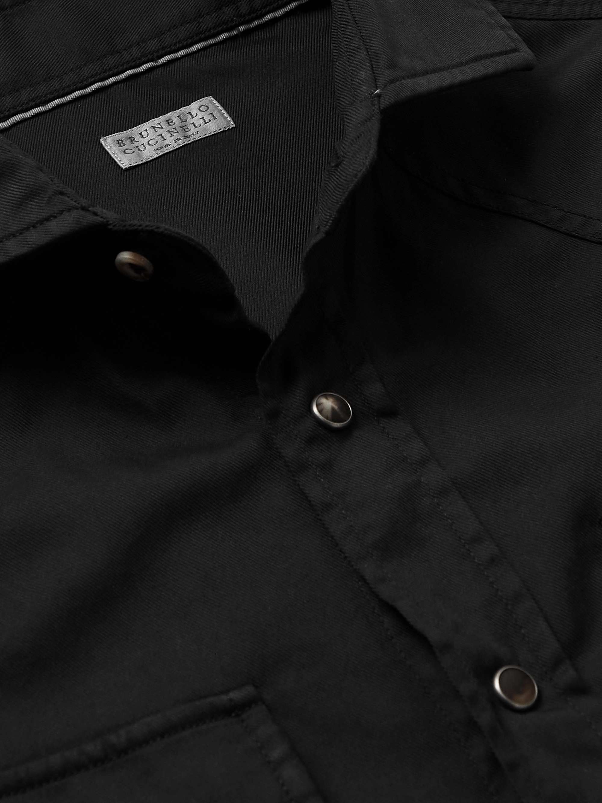 BRUNELLO CUCINELLI Brushed Cotton-Twill Shirt