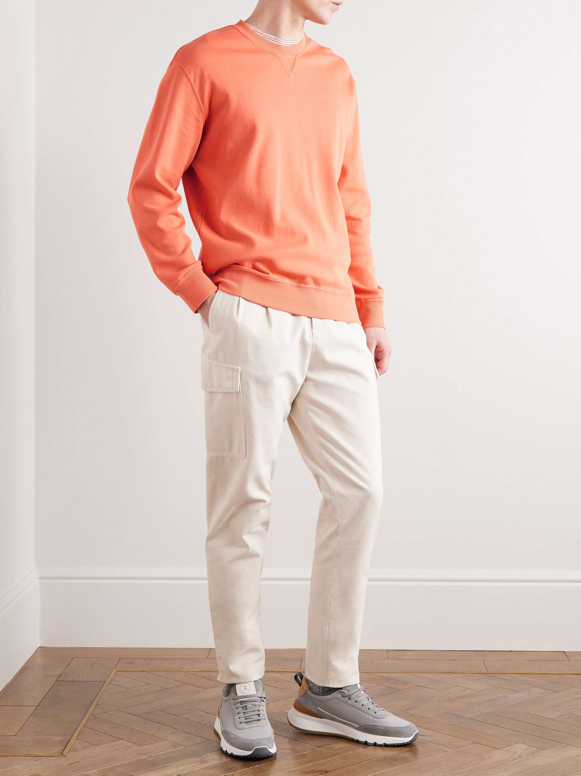 BRUNELLO CUCINELLI Cotton-Blend Jersey Sweatshirt