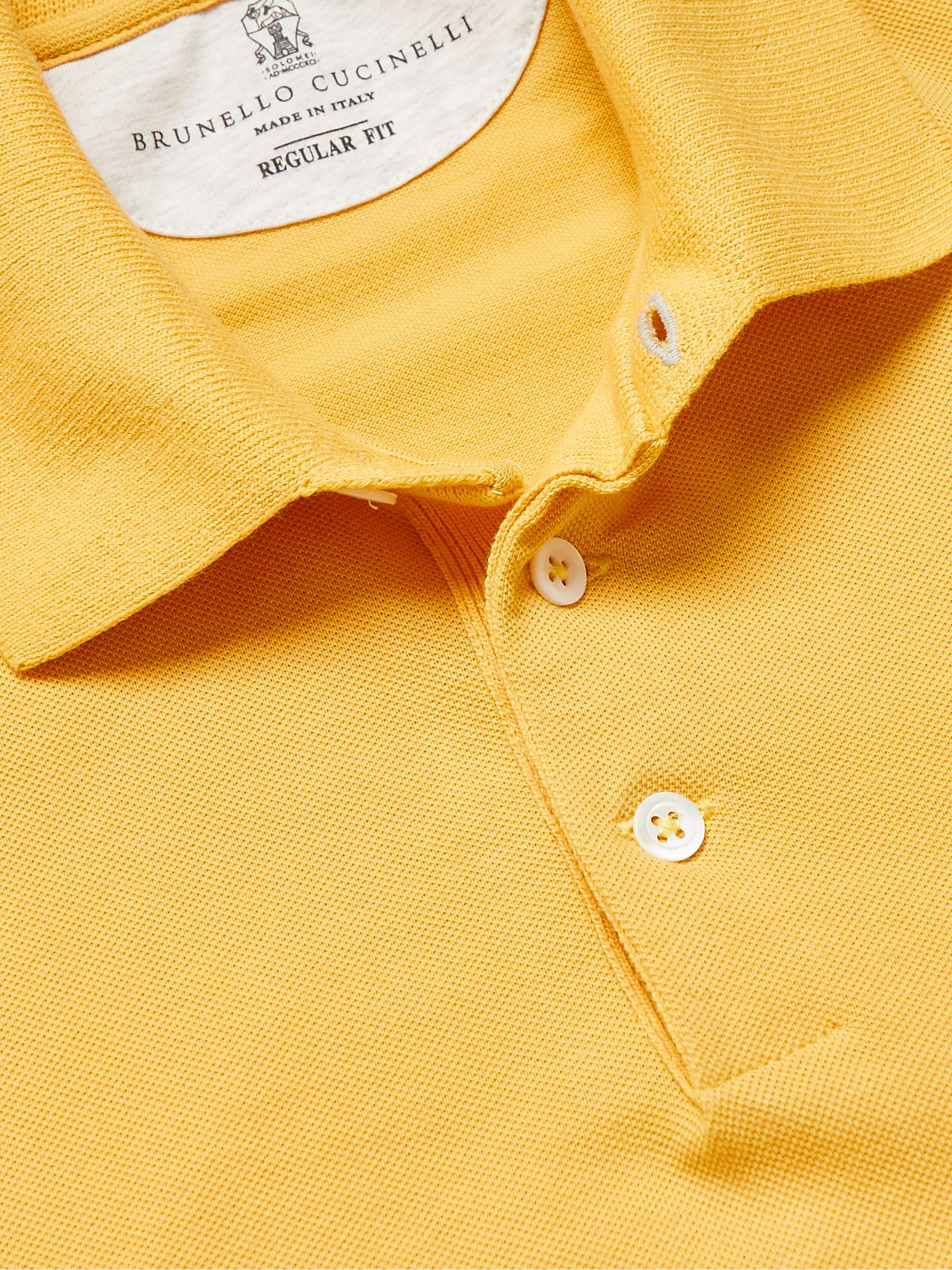 BRUNELLO CUCINELLI Cotton-Piqué Polo Shirt