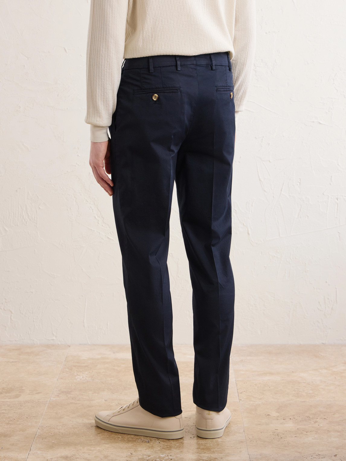 Stretch-Cotton Gabardine Trousers Slim-Fit
