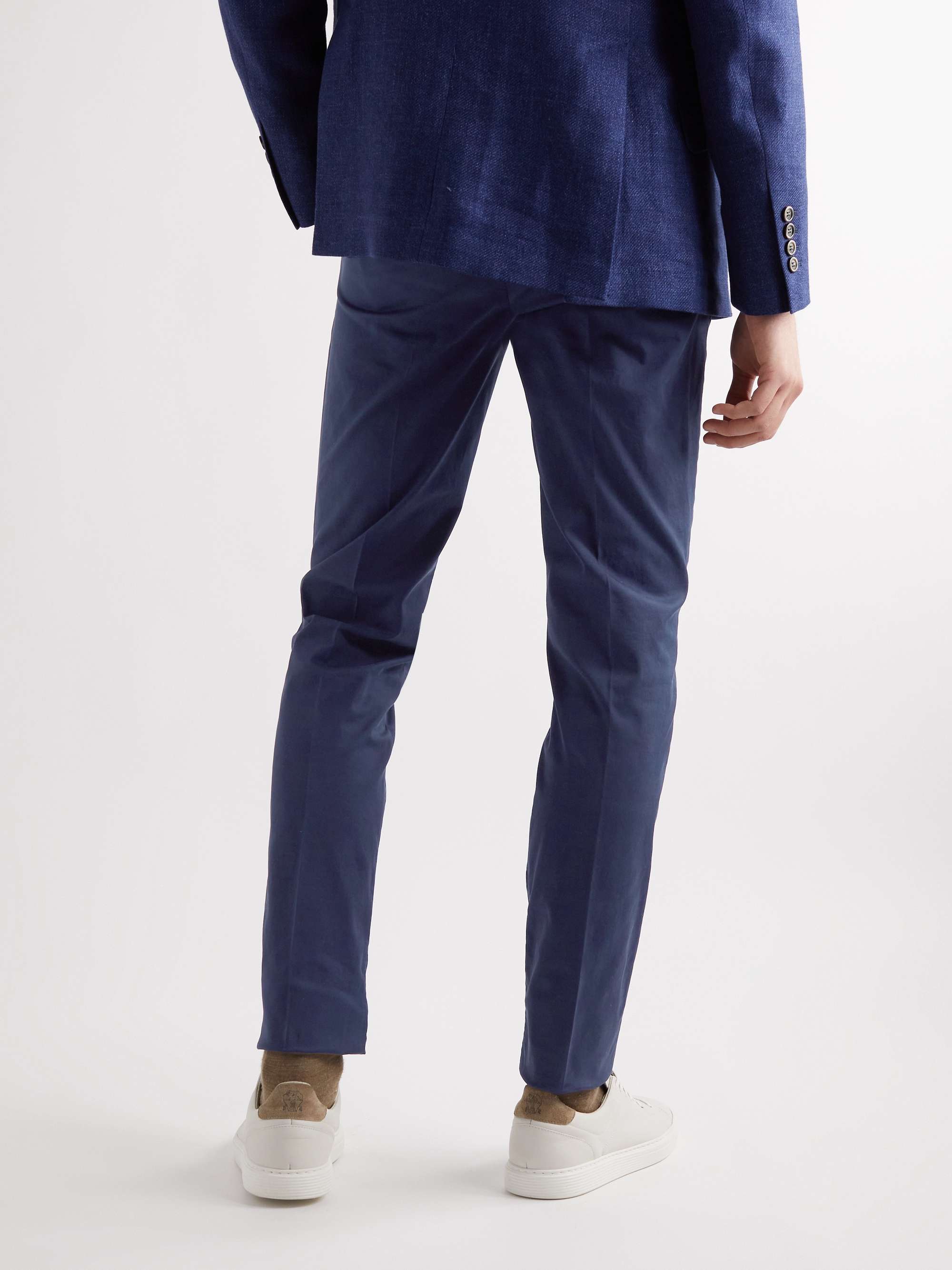 BRUNELLO CUCINELLI Slim-Fit Stretch-Cotton Gabardine Trousers
