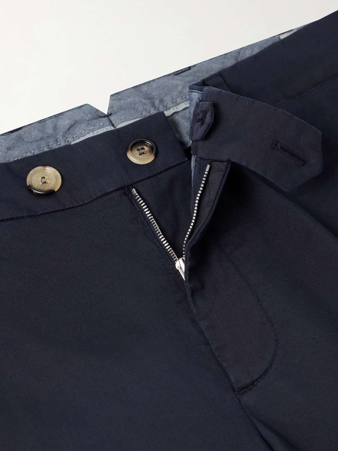 Stretch-Cotton Gabardine Trousers Slim-Fit