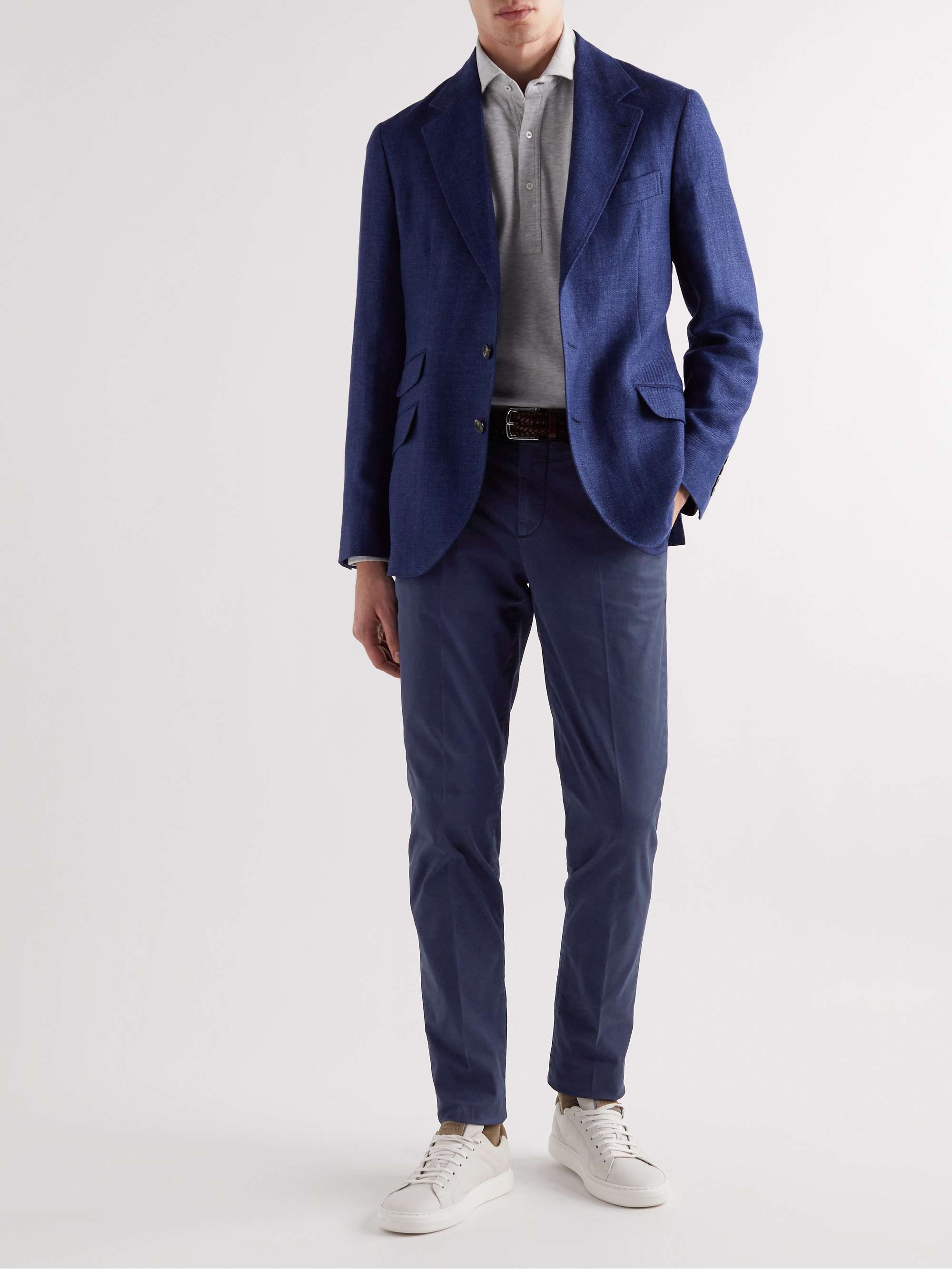 BRUNELLO CUCINELLI Slim-Fit Stretch-Cotton Gabardine Trousers