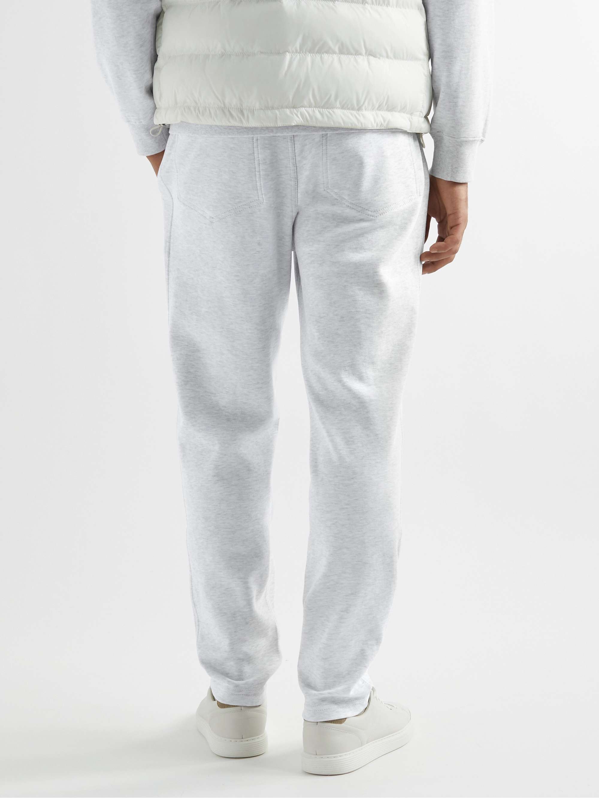 BRUNELLO CUCINELLI Straight-Leg Cotton-Blend Jersey Sweatpants