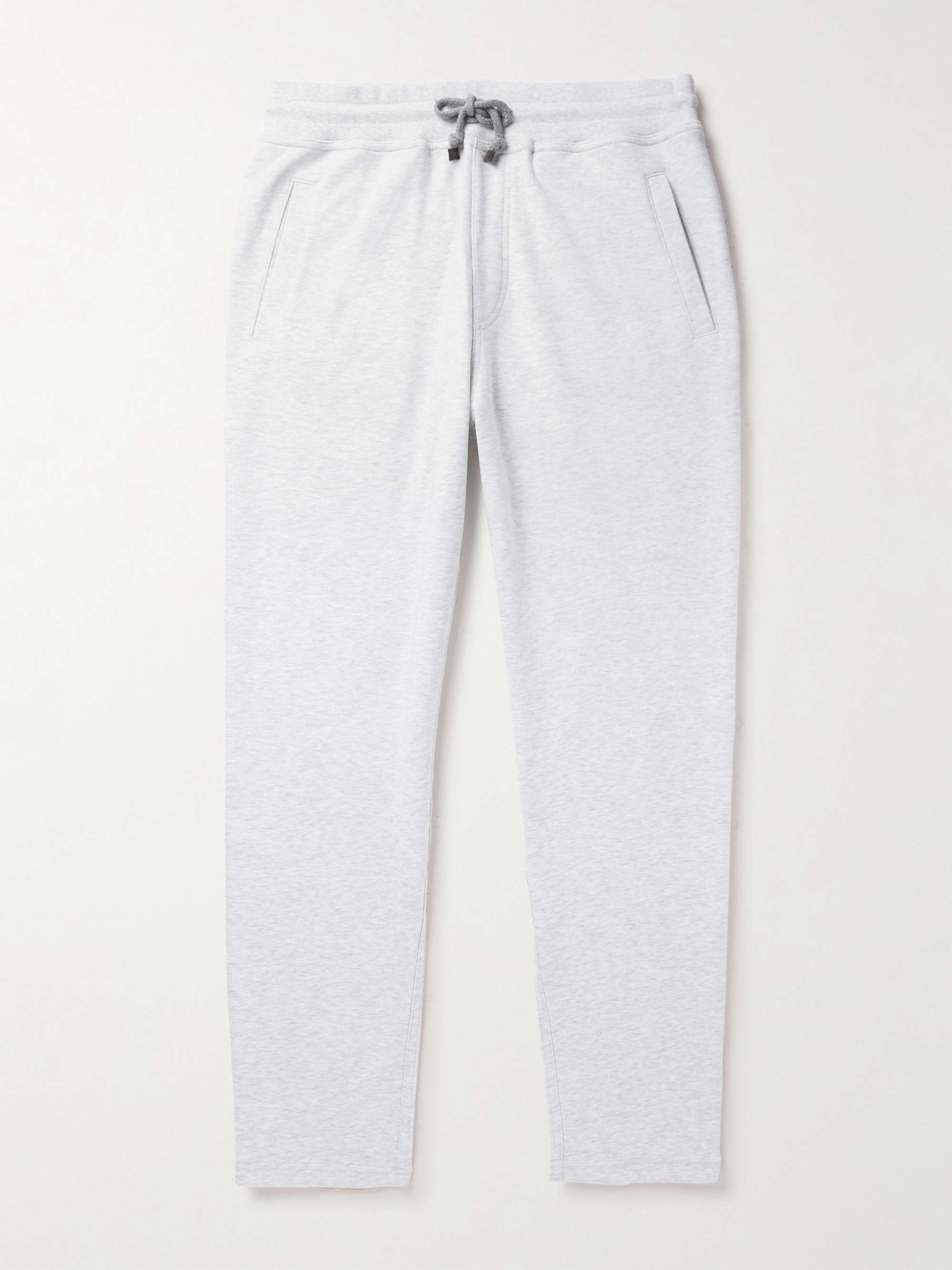 BRUNELLO CUCINELLI Straight-Leg Cotton-Blend Jersey Sweatpants for Men ...