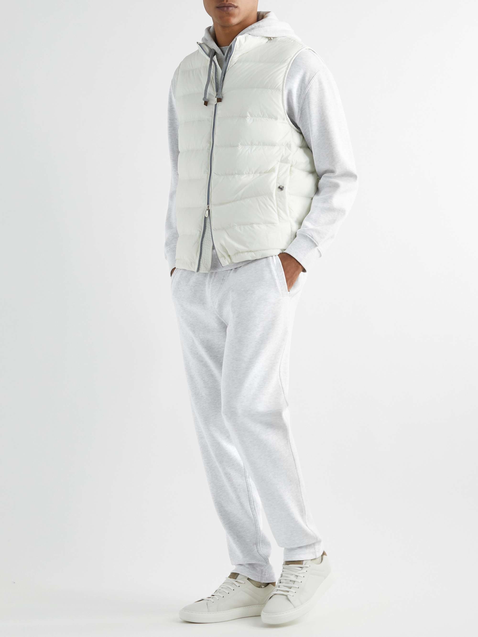 BRUNELLO CUCINELLI Straight-Leg Cotton-Blend Jersey Sweatpants