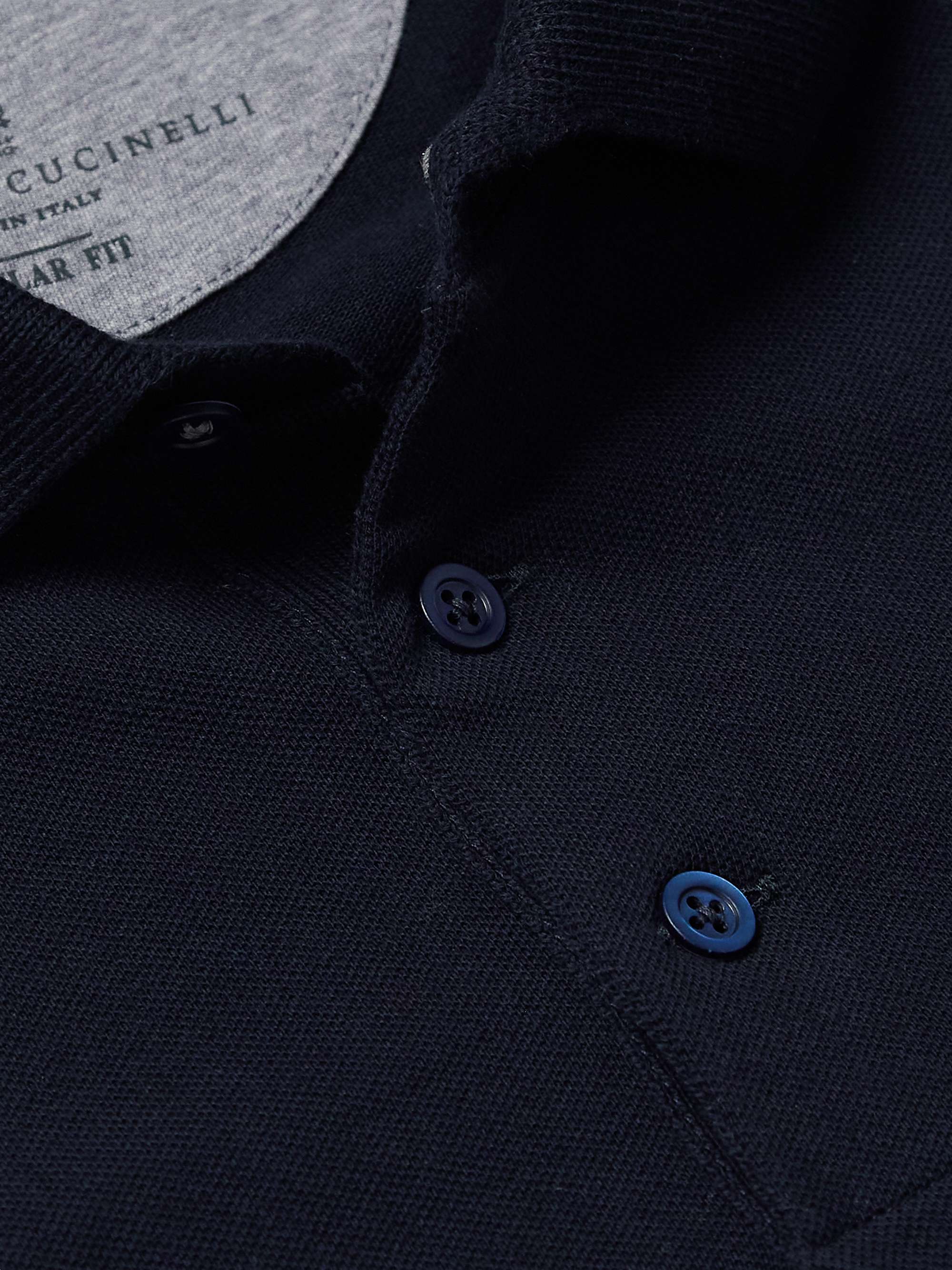 BRUNELLO CUCINELLI Cotton-Piqué Polo Shirt