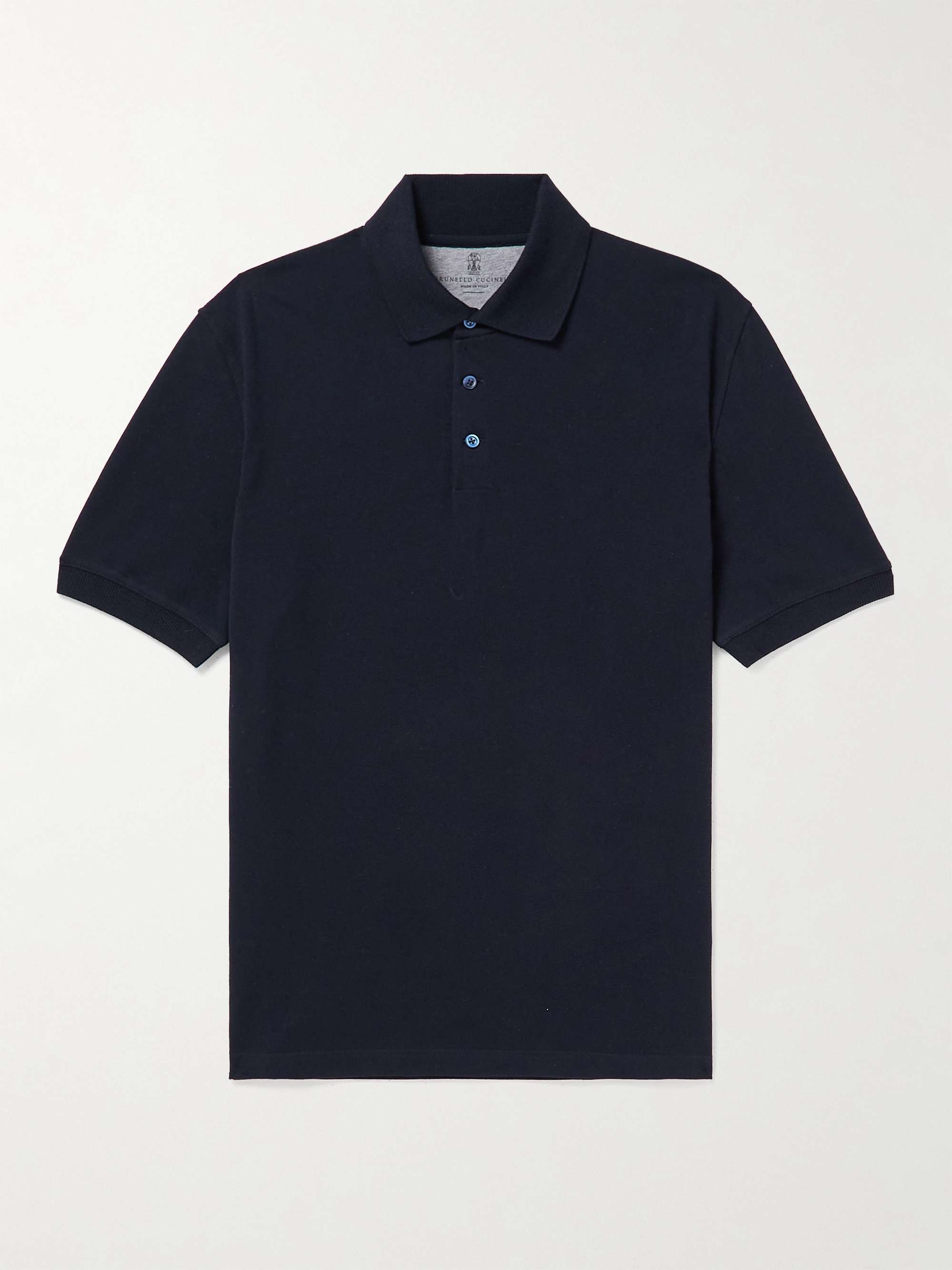 BRUNELLO CUCINELLI Cotton-Piqué Polo Shirt