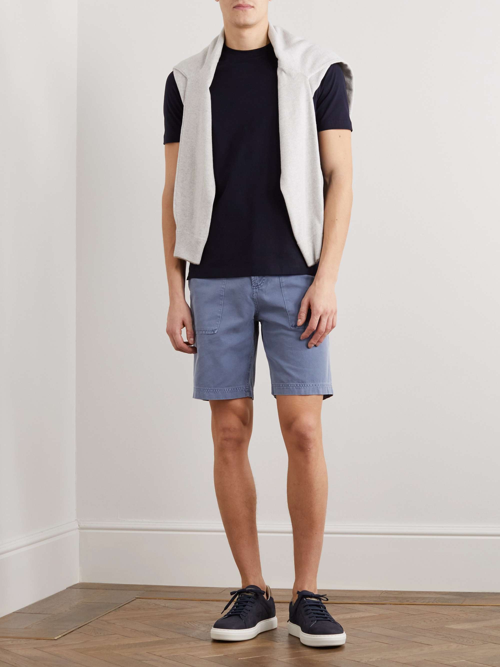 BRUNELLO CUCINELLI Straight-Leg Cotton-Twill Shorts