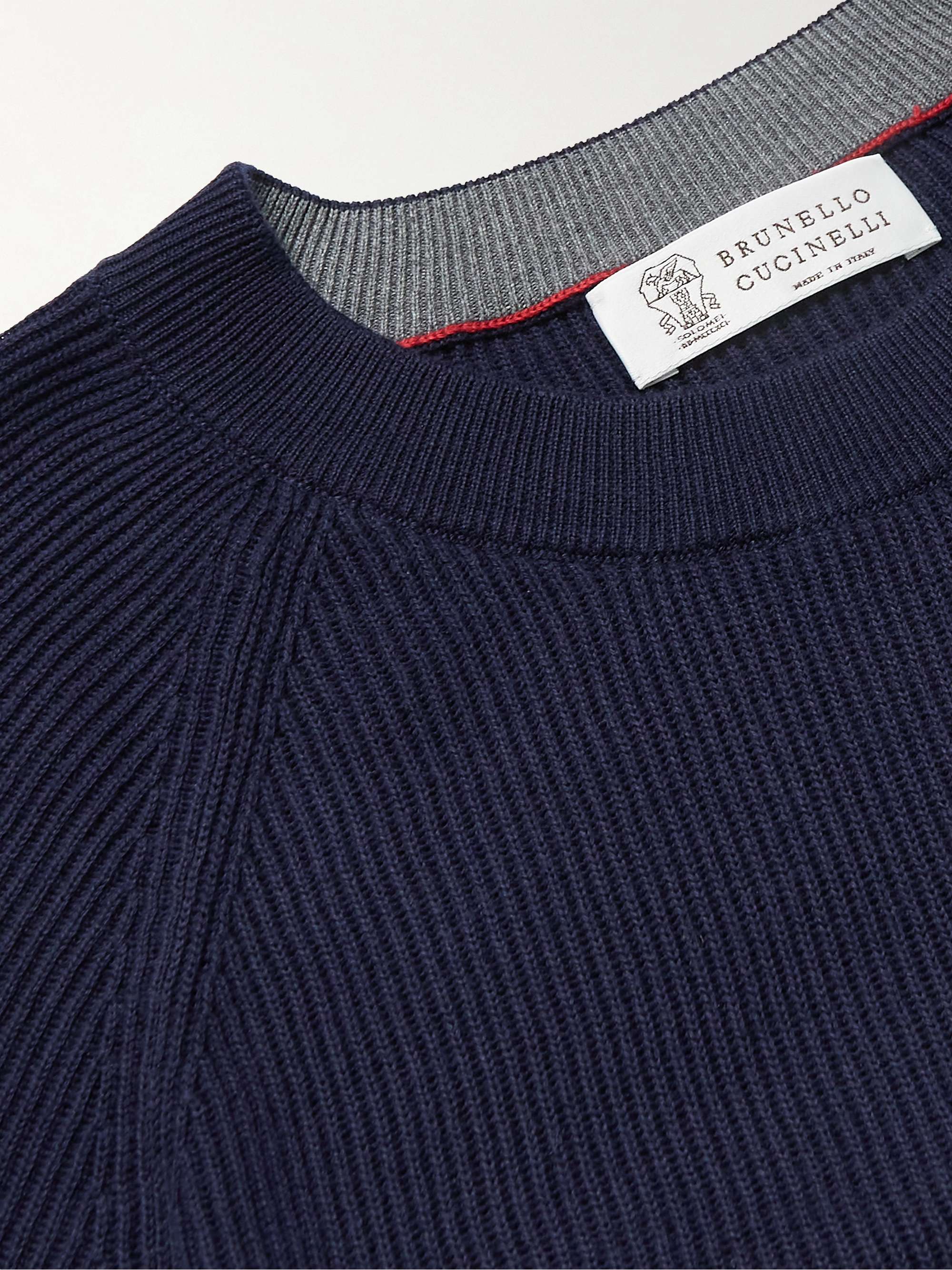 BRUNELLO CUCINELLI Ribbed Cotton Sweater