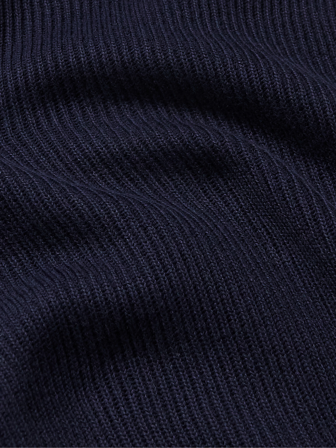 Shop Brunello Cucinelli Ribbed Cotton Sweater In Blue