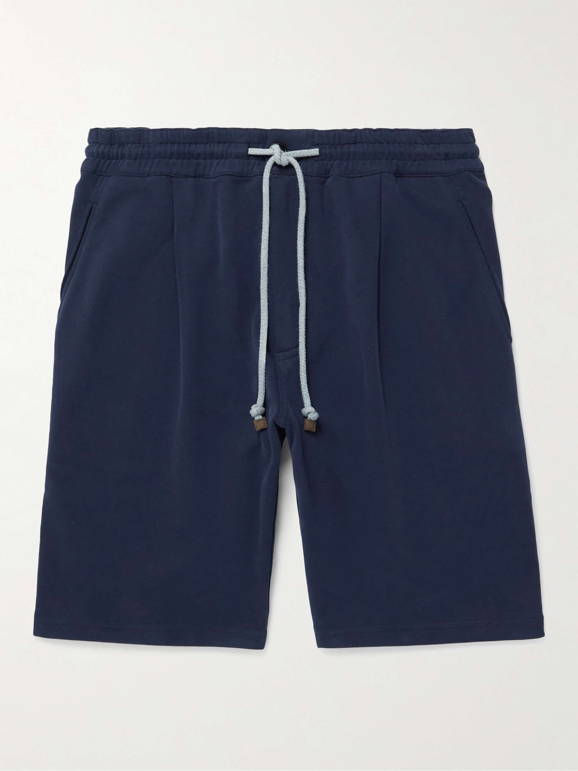 BRUNELLO CUCINELLI Straight-Leg Cotton-Jersey Drawstring Shorts