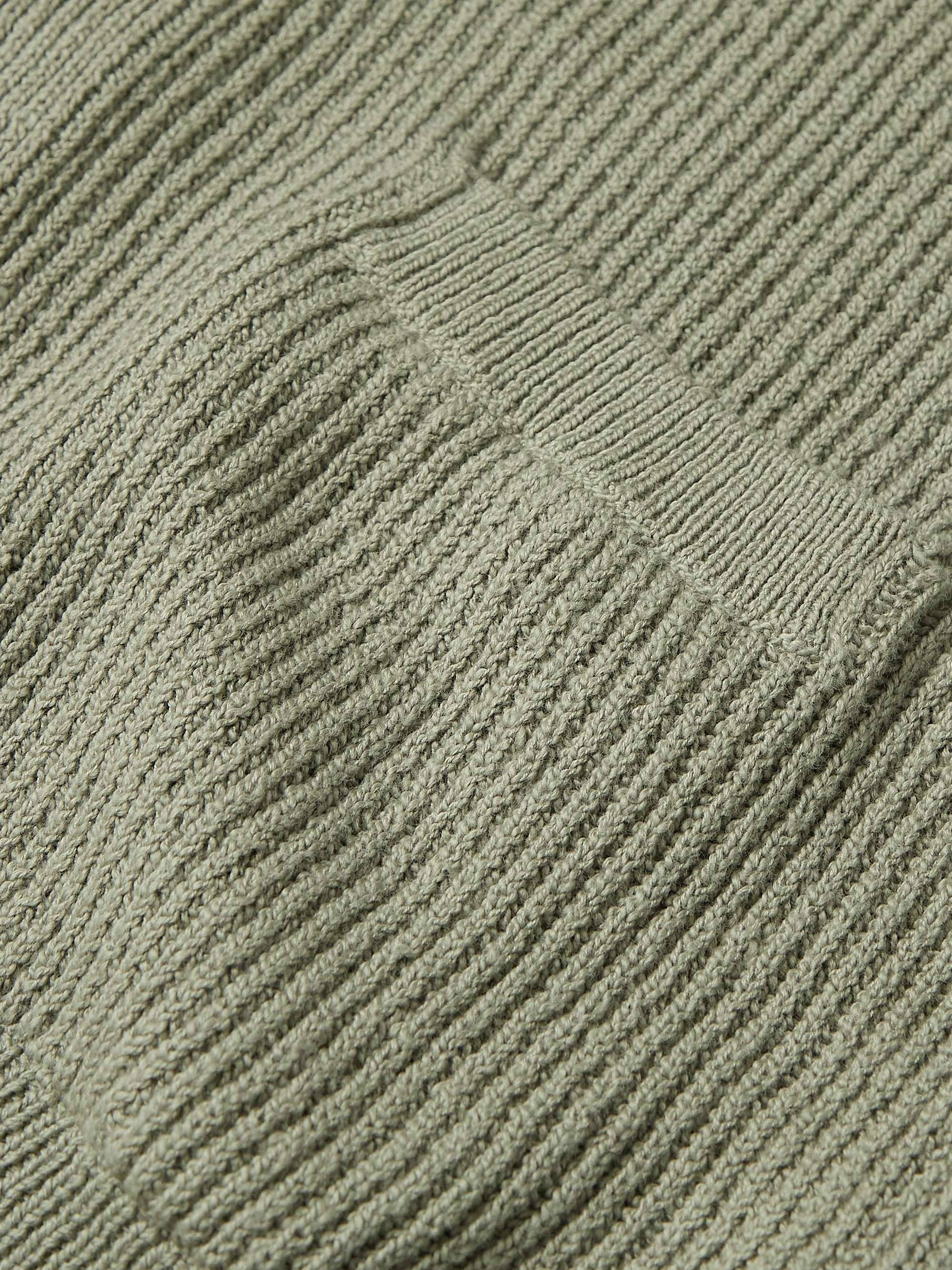 BRUNELLO CUCINELLI Shawl-Collar Ribbed Cotton Cardigan