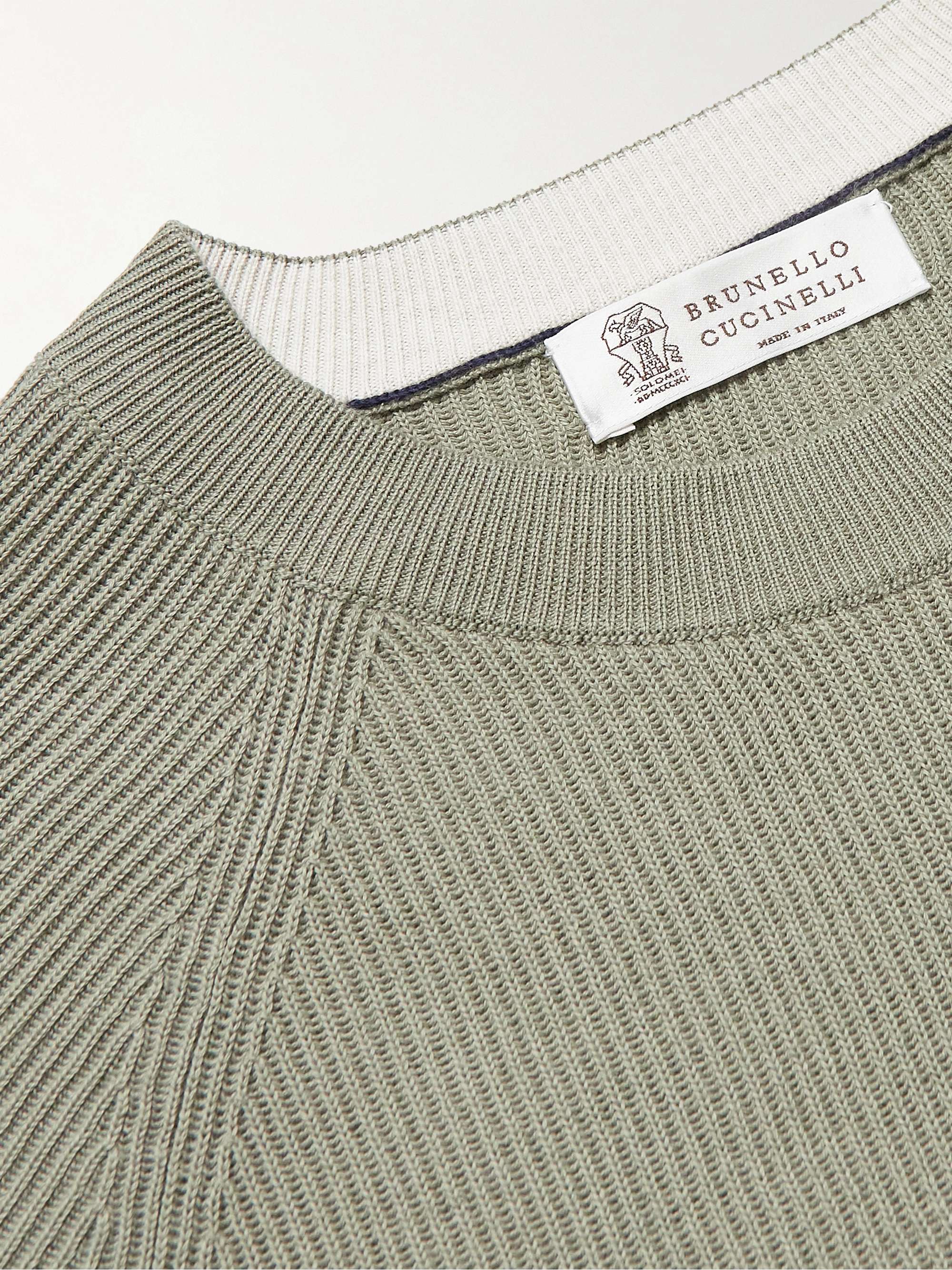 BRUNELLO CUCINELLI Ribbed Cotton Sweater