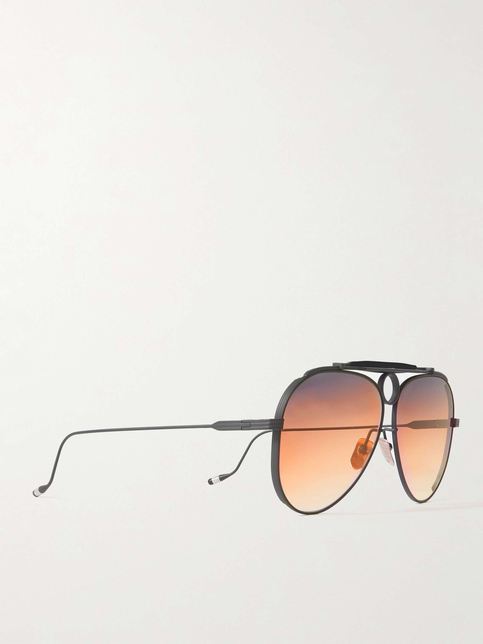 JACQUES MARIE MAGE + Diamond Cross Ranch Aviator-Style Gold-Tone Sunglasses