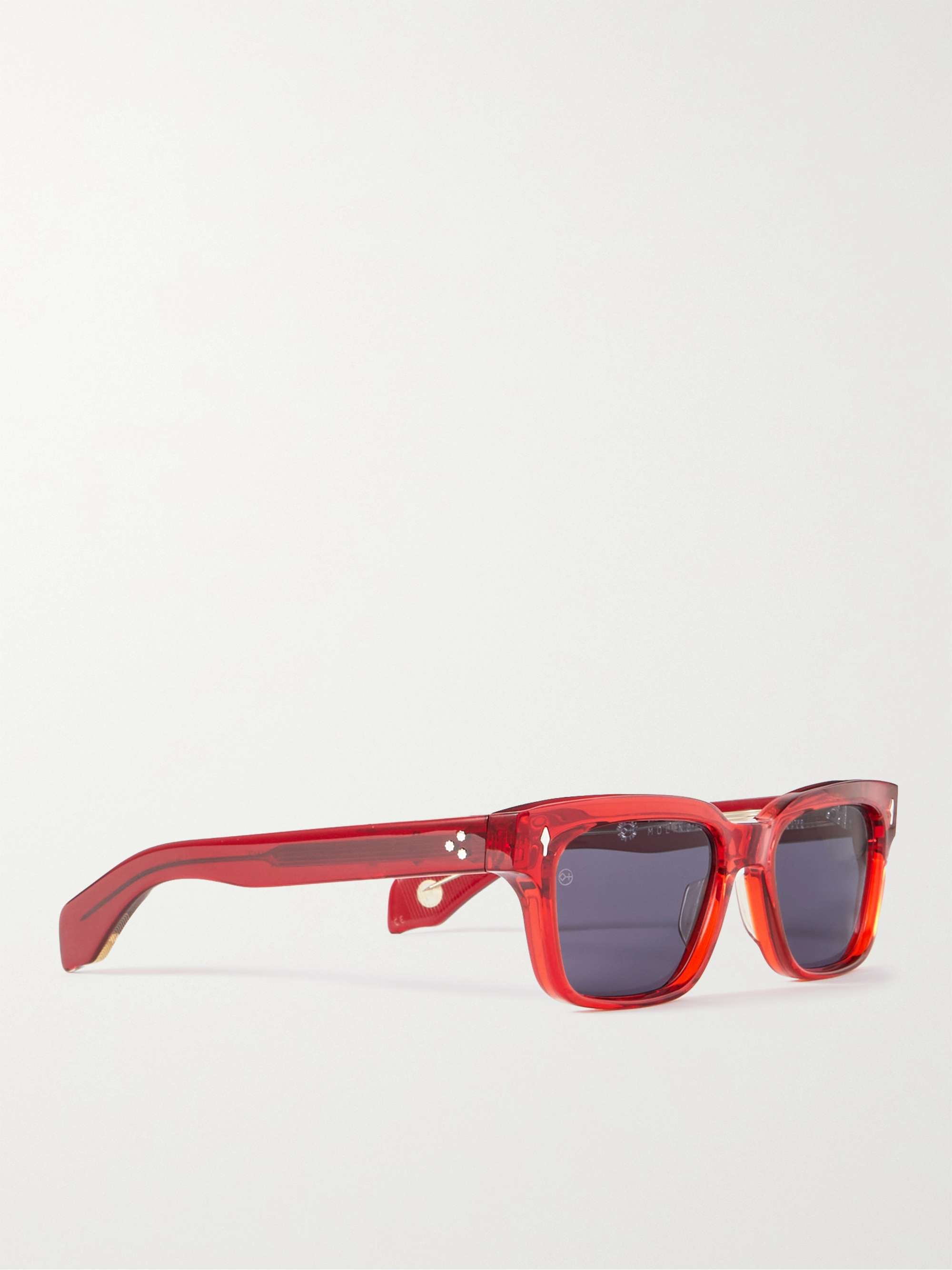 JACQUES MARIE MAGE + Diamond Cross Ranch Molino 55 Square-Frame Acetate and Silver-Tone Sunglasses
