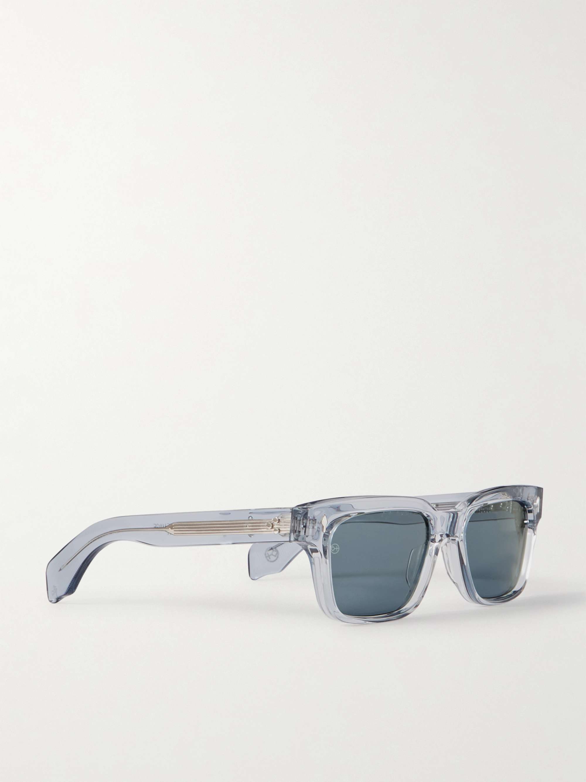 JACQUES MARIE MAGE + Diamond Cross Ranch Molino 55 Square-Frame Acetate and Silver-Tone Sunglasses