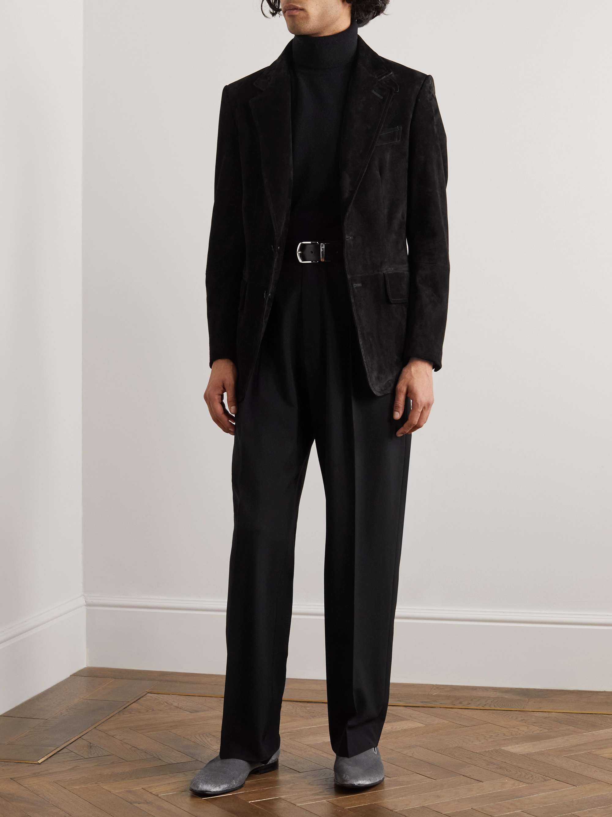Black suede sport coat online