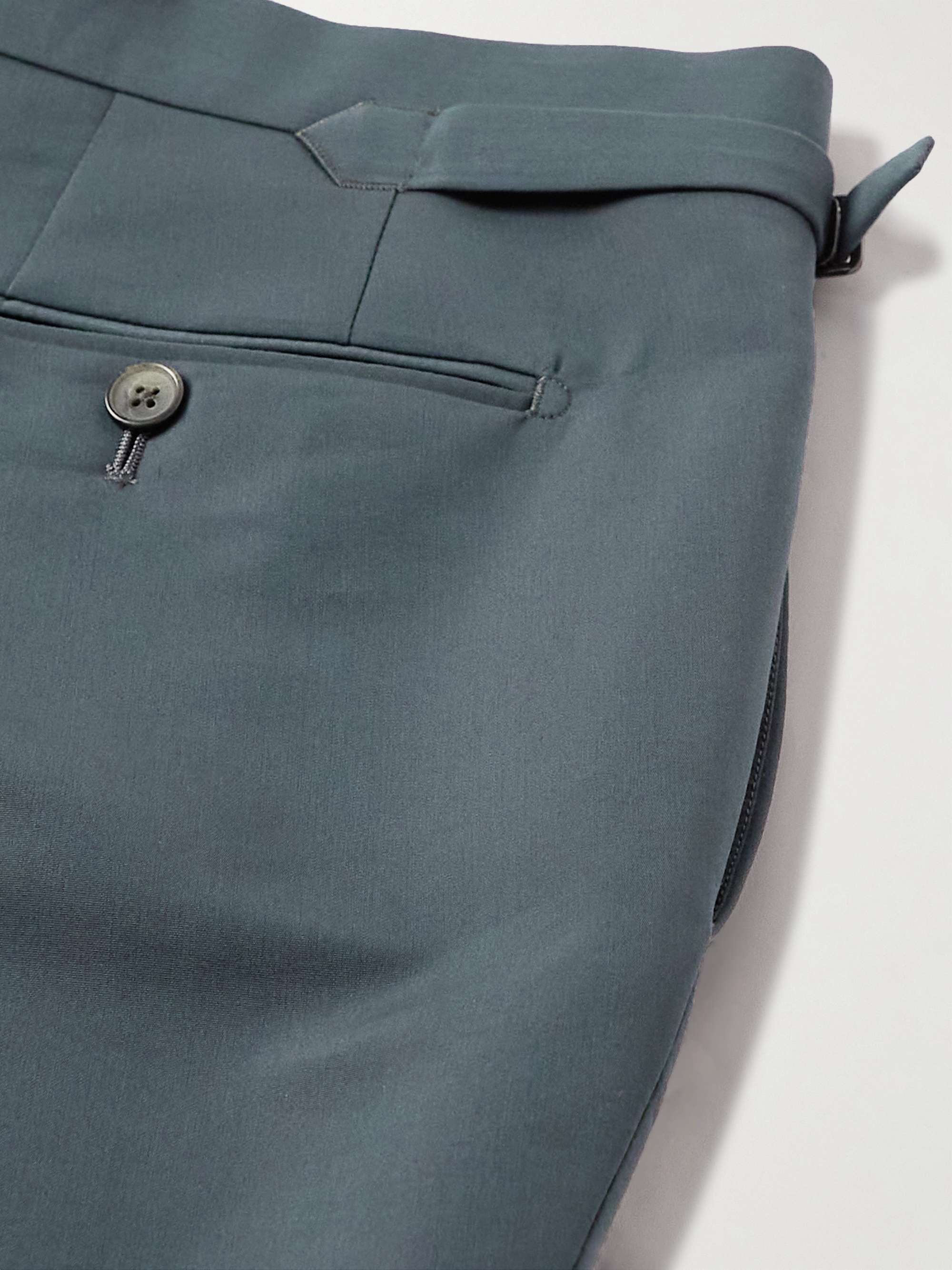 TOM FORD Shelton Straight-Leg Cotton and Silk-Blend Suit Trousers