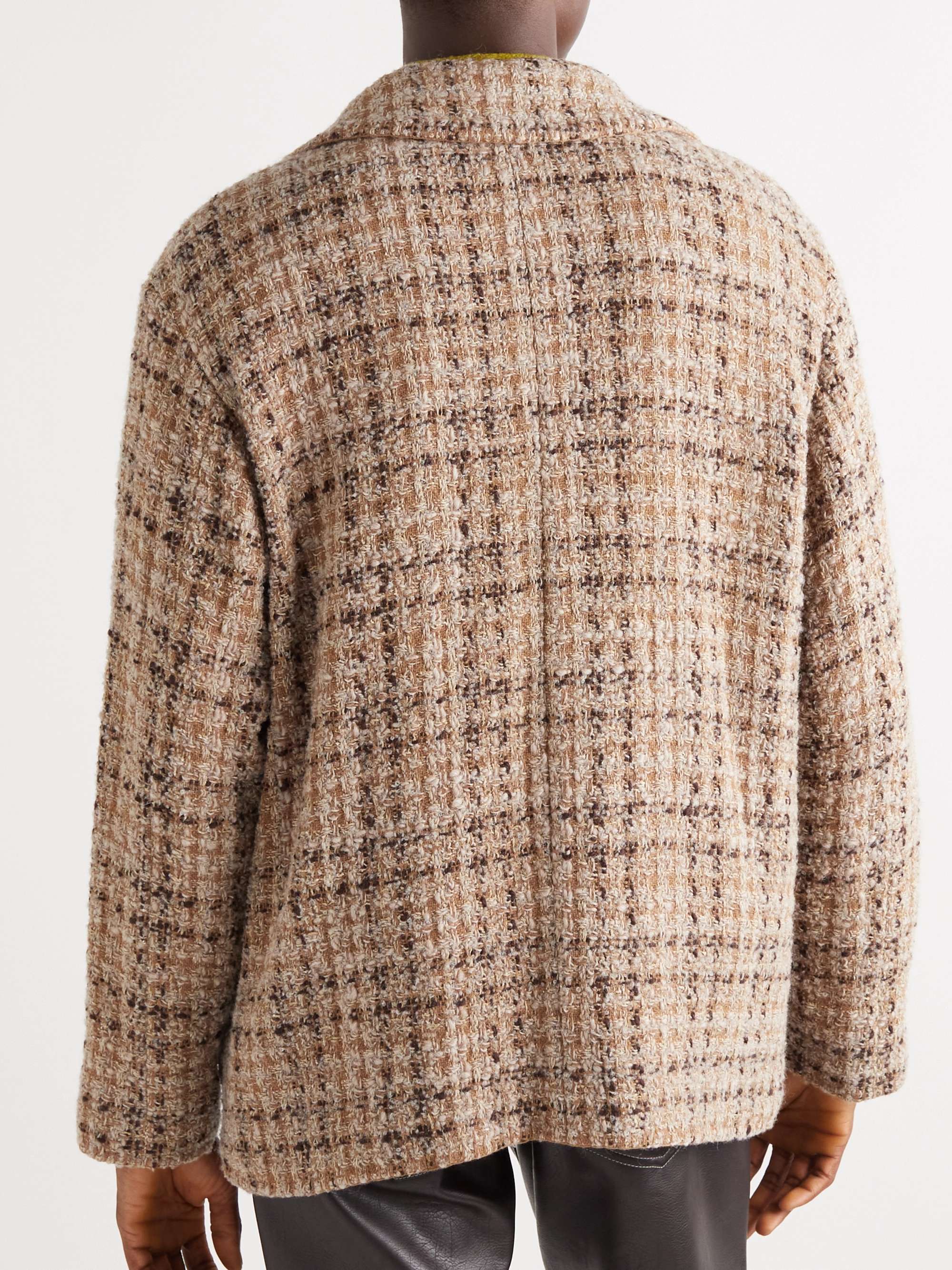 WOOL SILK MIX TWEED BLOUSON auralee