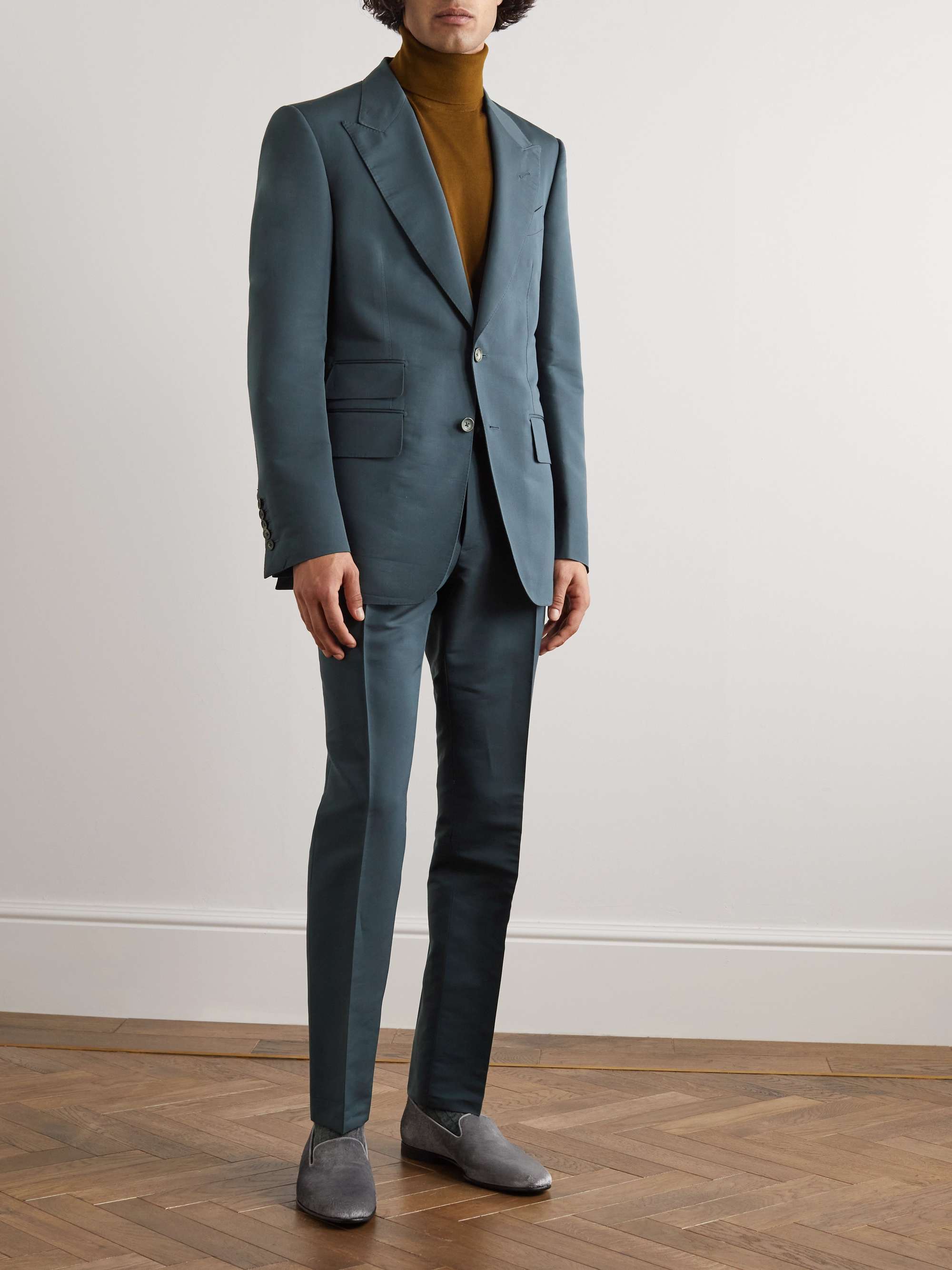 TOM FORD Shelton Cotton and Silk-Blend Suit Jacket