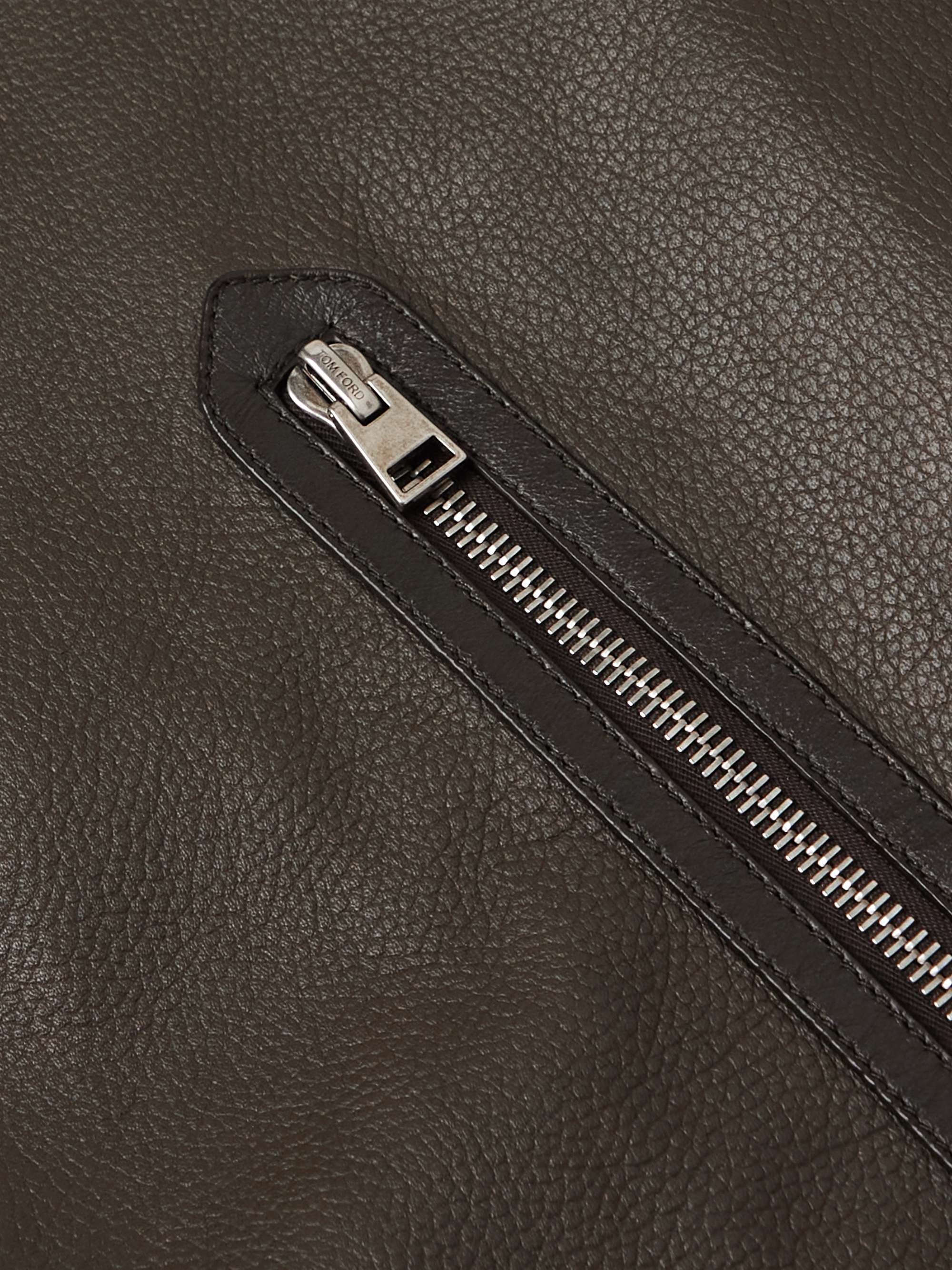 TOM FORD Full-Grain Leather Bomber Jacket