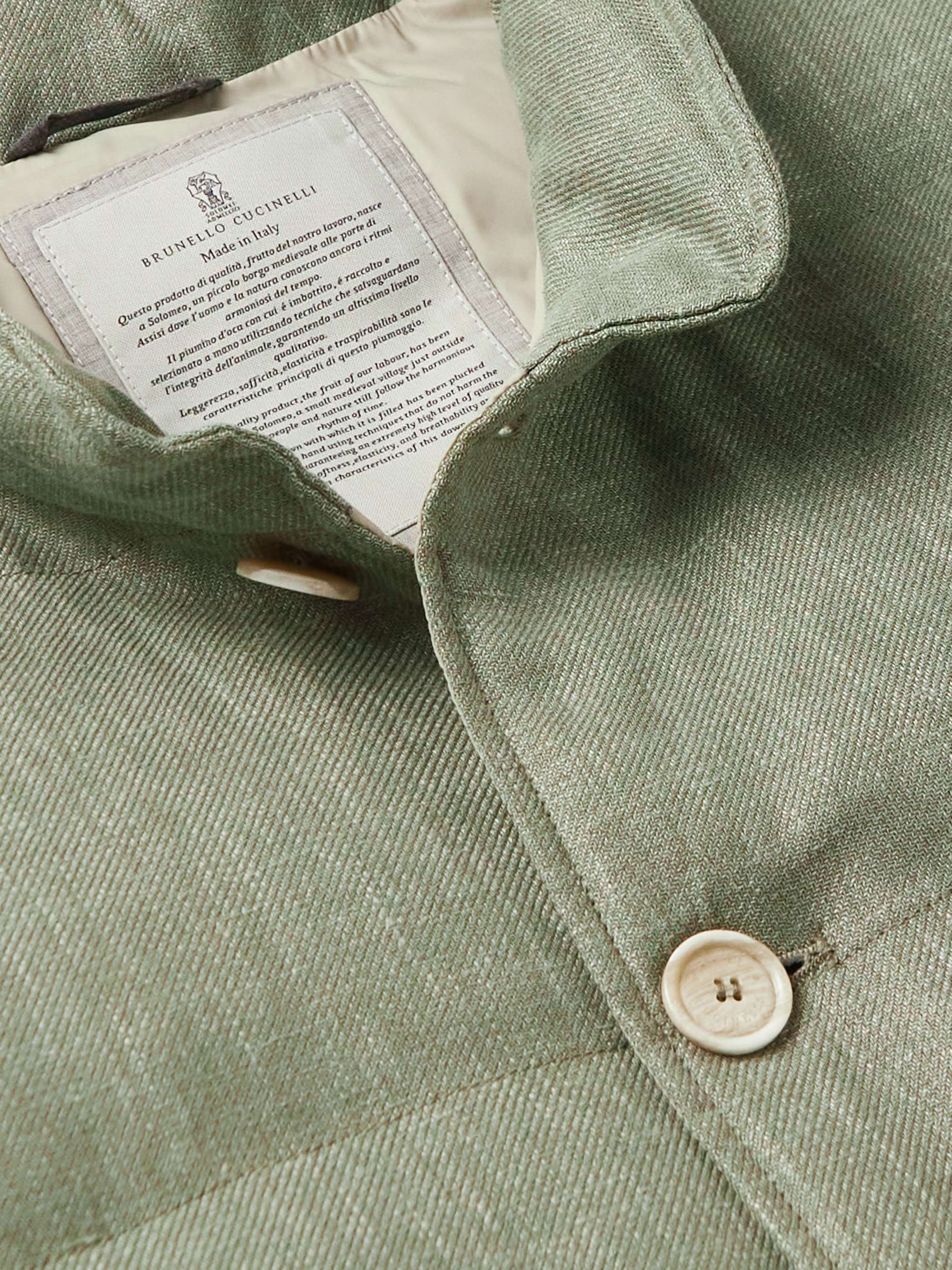 BRUNELLO CUCINELLI Linen, Wool and Silk-Blend Down Gilet