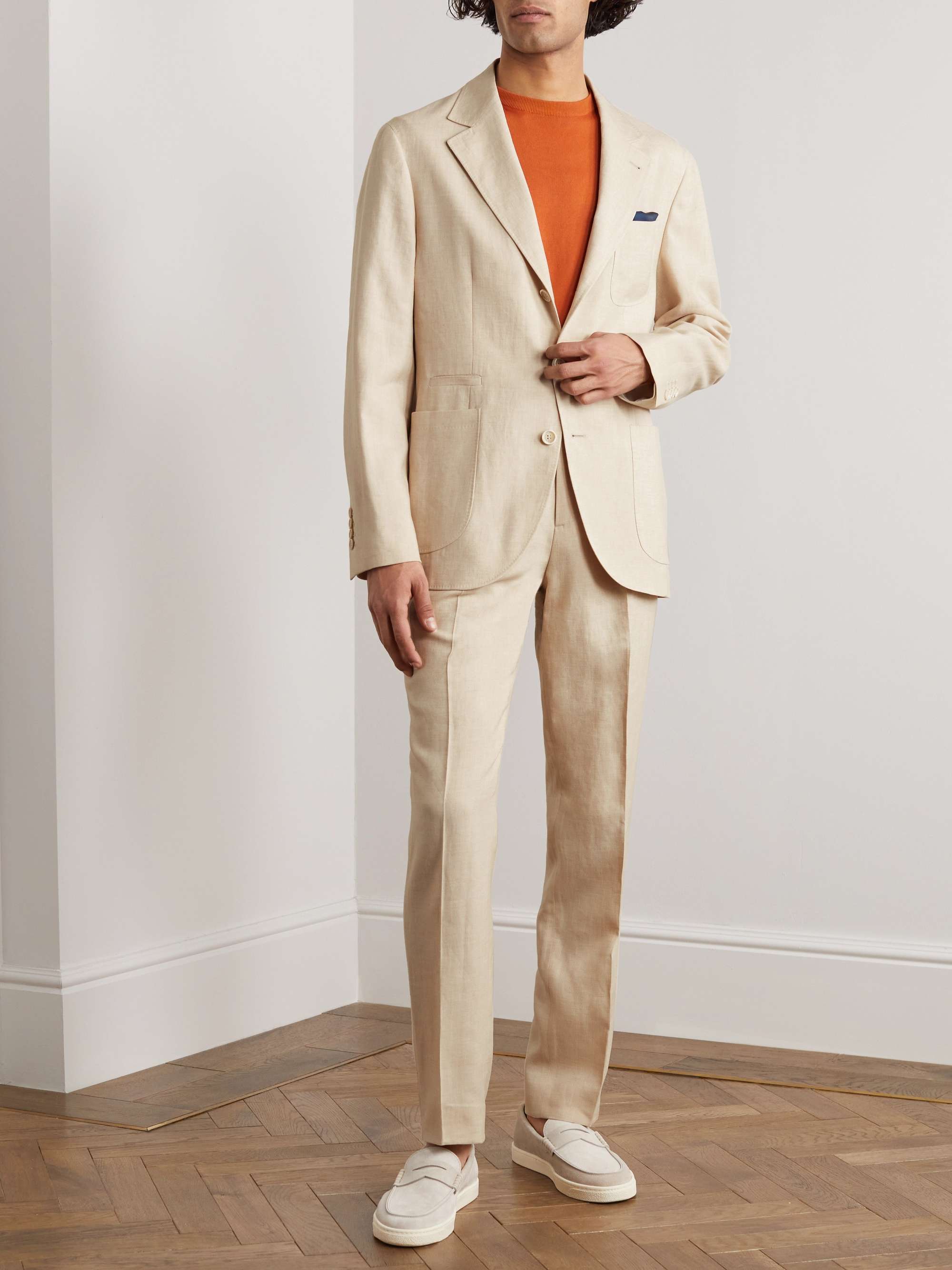 Linen and Wool-Blend Suit Jacket