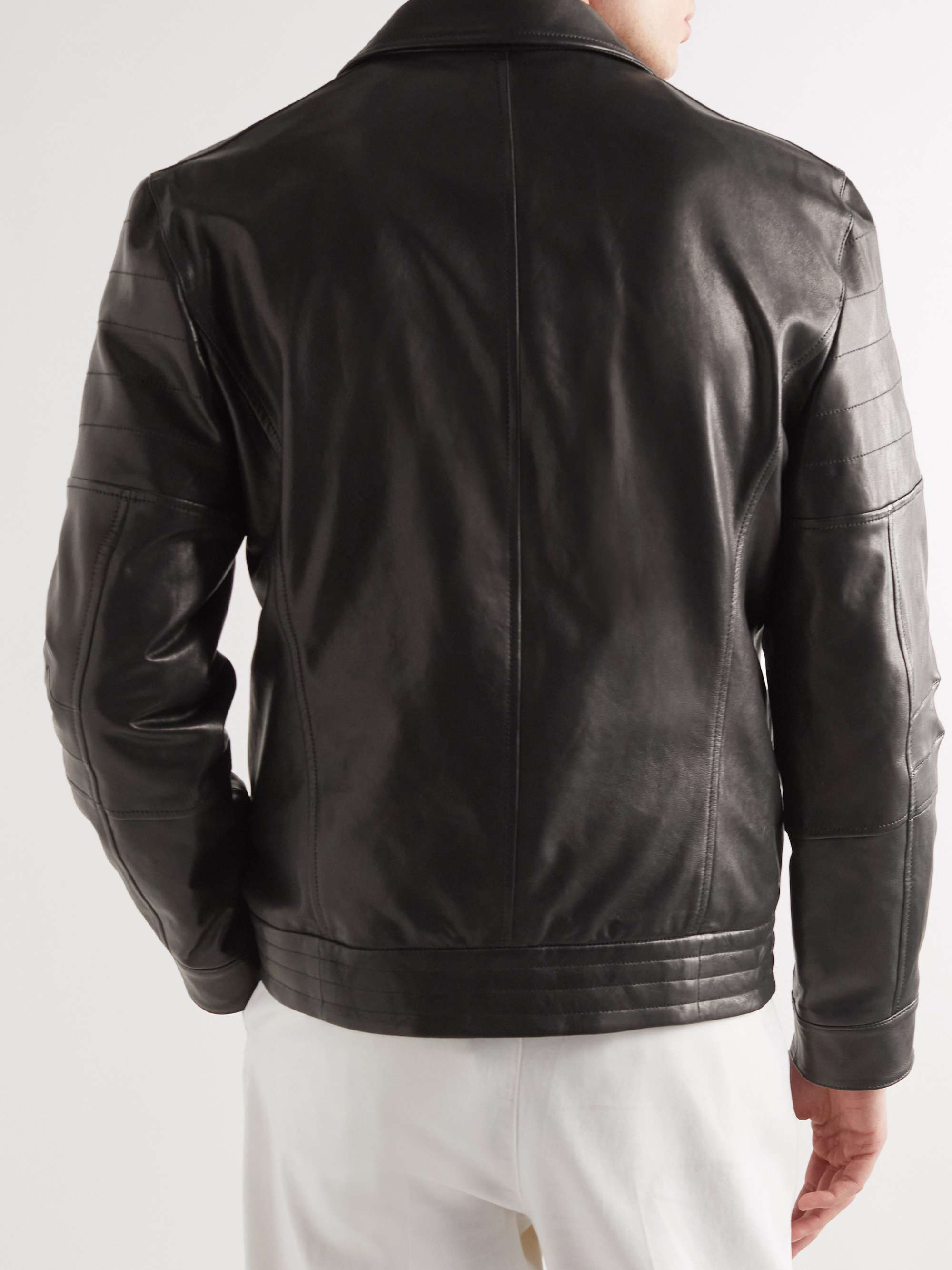 BRUNELLO CUCINELLI Leather Biker Jacket