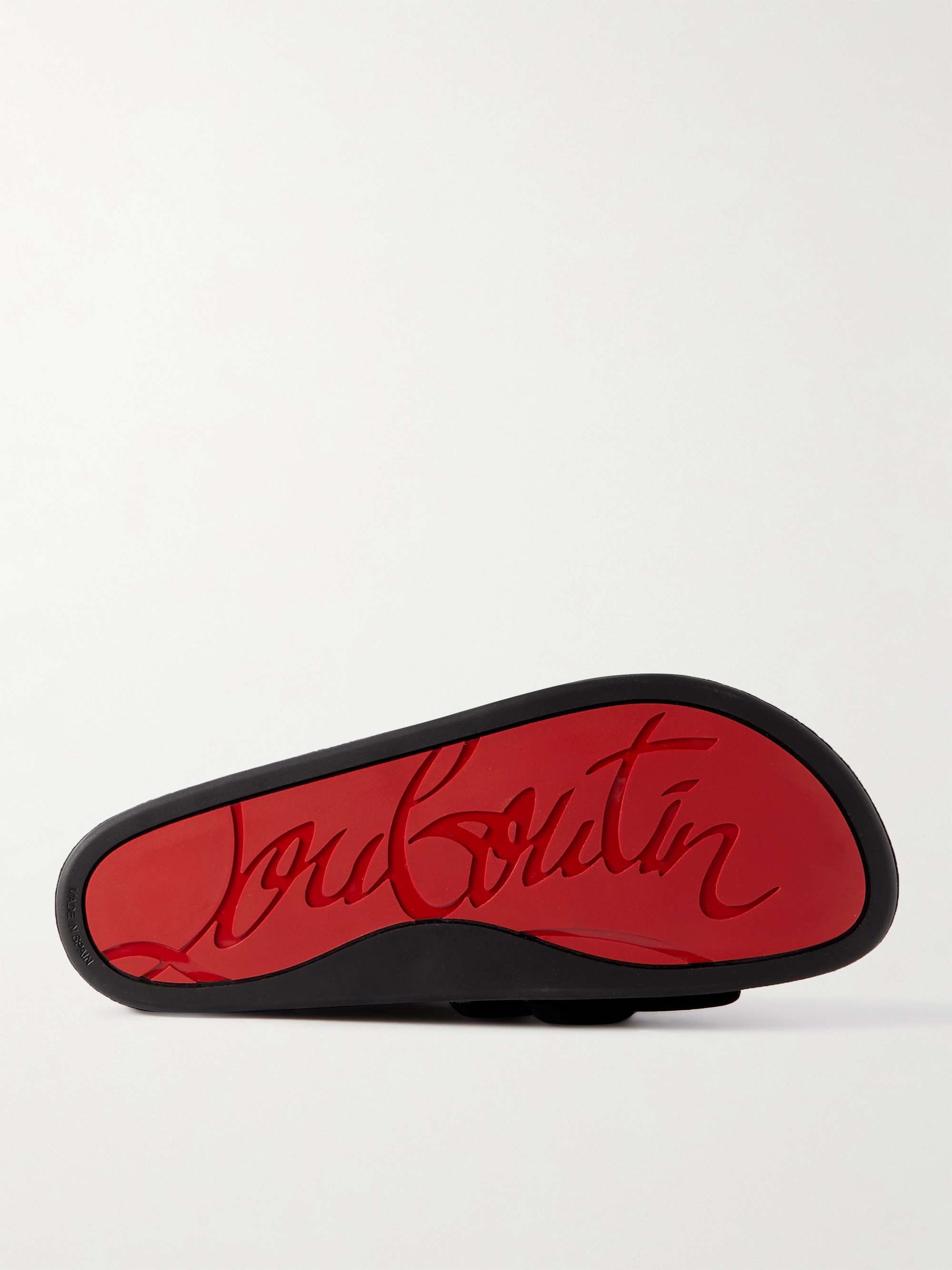 CHRISTIAN LOUBOUTIN Varsimule LogoEmbellished Suede Slides for Men