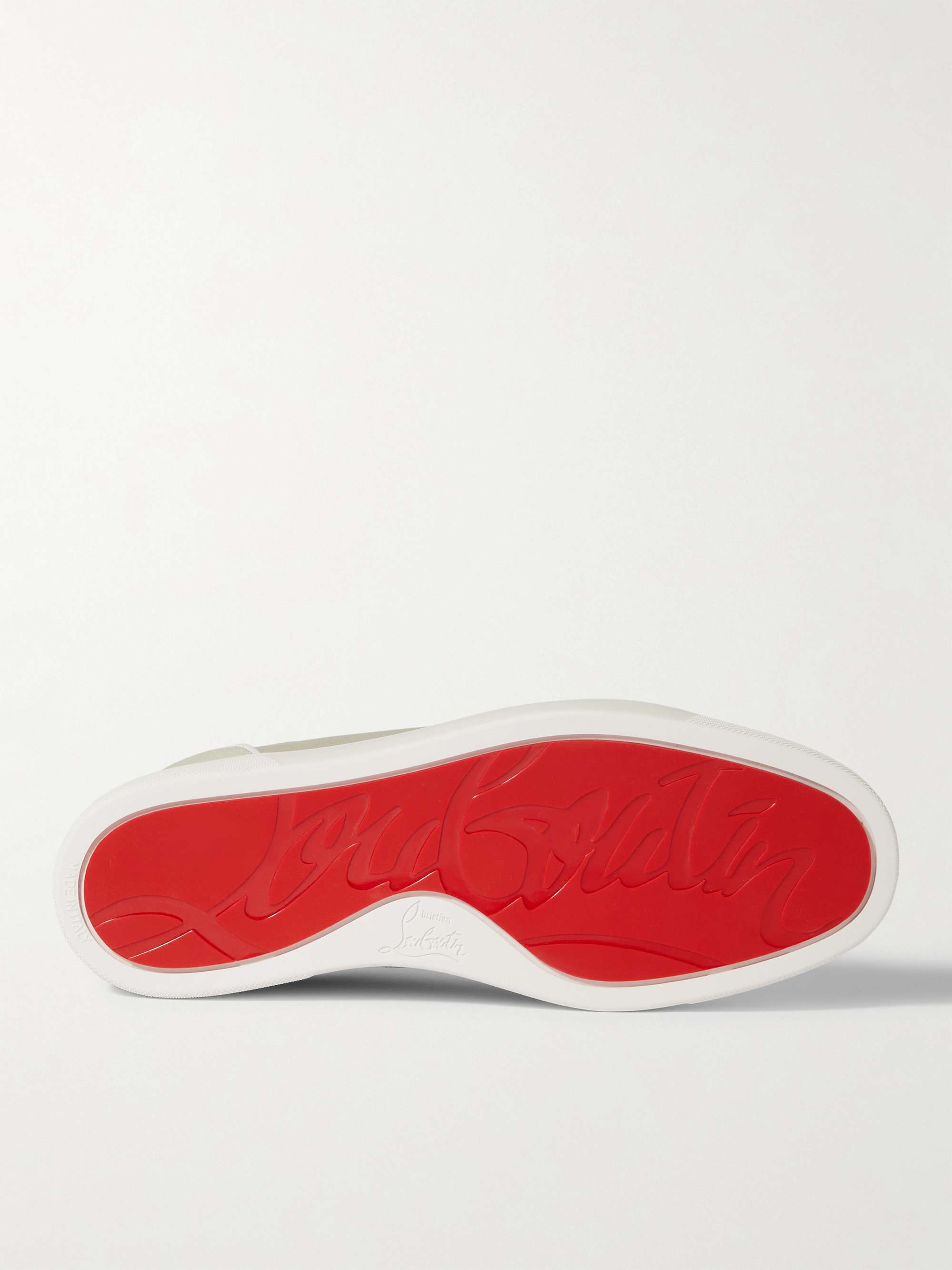Varsijunior Sneakers aus Baumwollgabardine mit Lederbesatz von CHRISTIAN LOUBOUTIN fur Herren MR PORTER