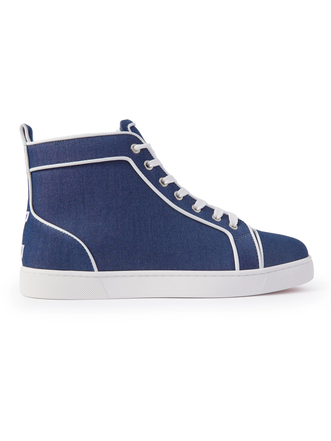 Christian Louboutin Varsilouis High Top Trainer In Blue