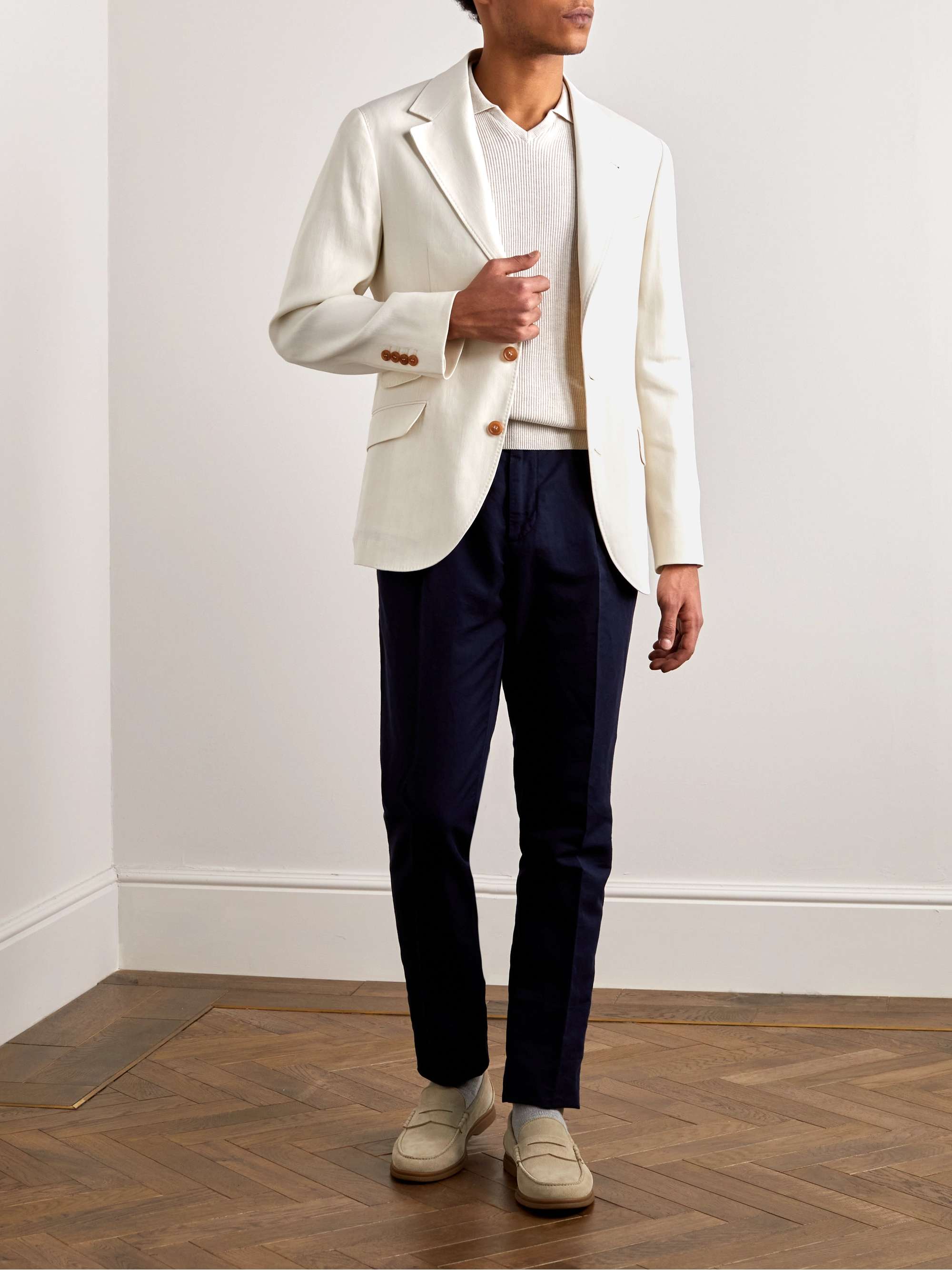 BRUNELLO CUCINELLI Herringbone Twill Blazer